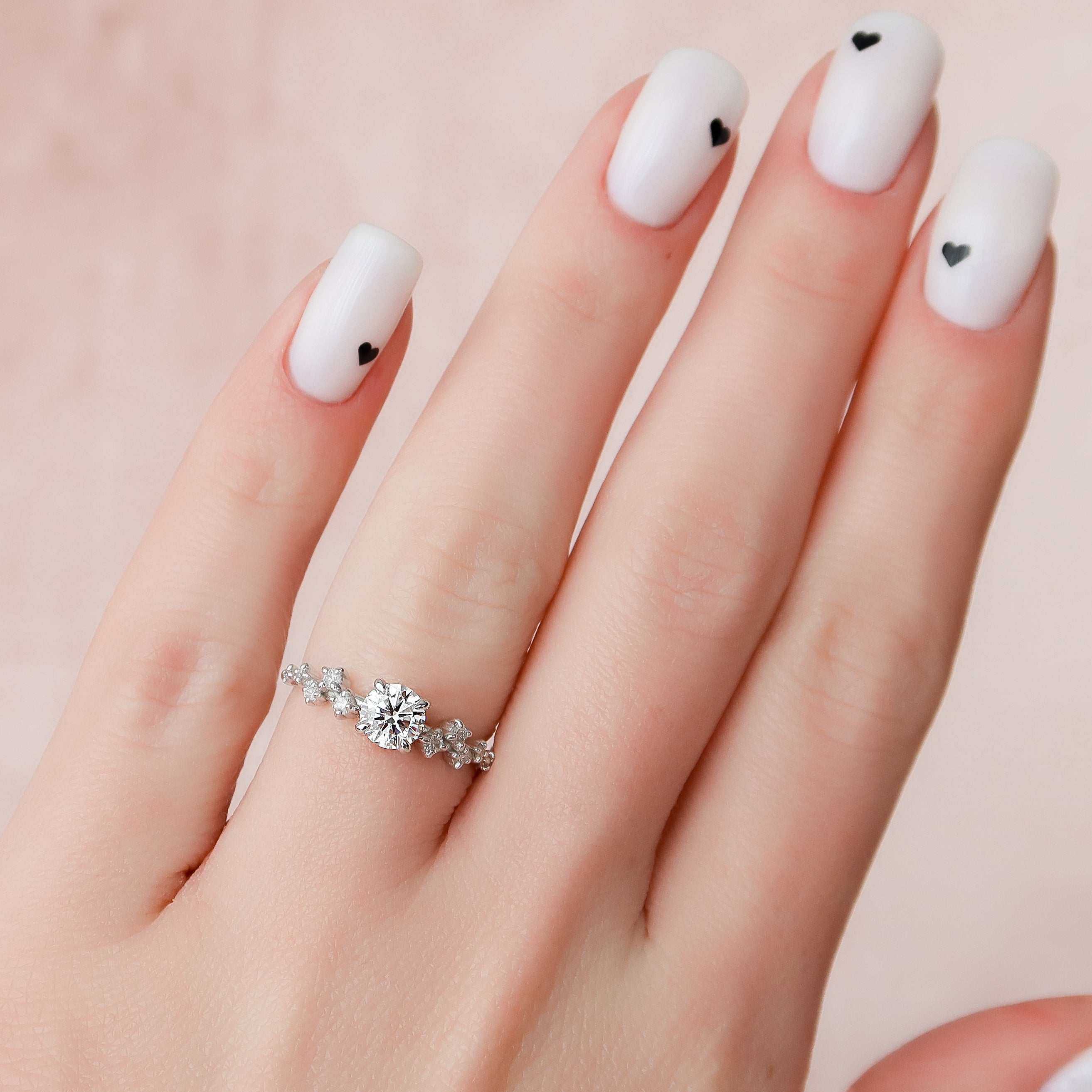 1.50 - 3.50 CT Round Cut Lab Grown Diamond mia-setting Engagement Ring