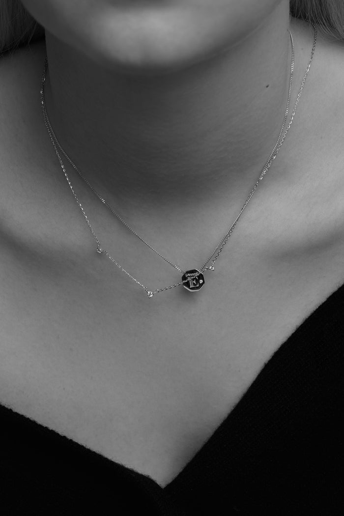 Three Round Diamond Moissanite Necklace