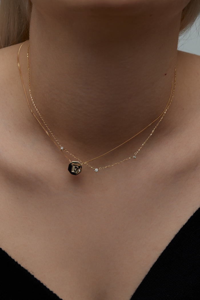 Three Round Diamond Moissanite Necklace