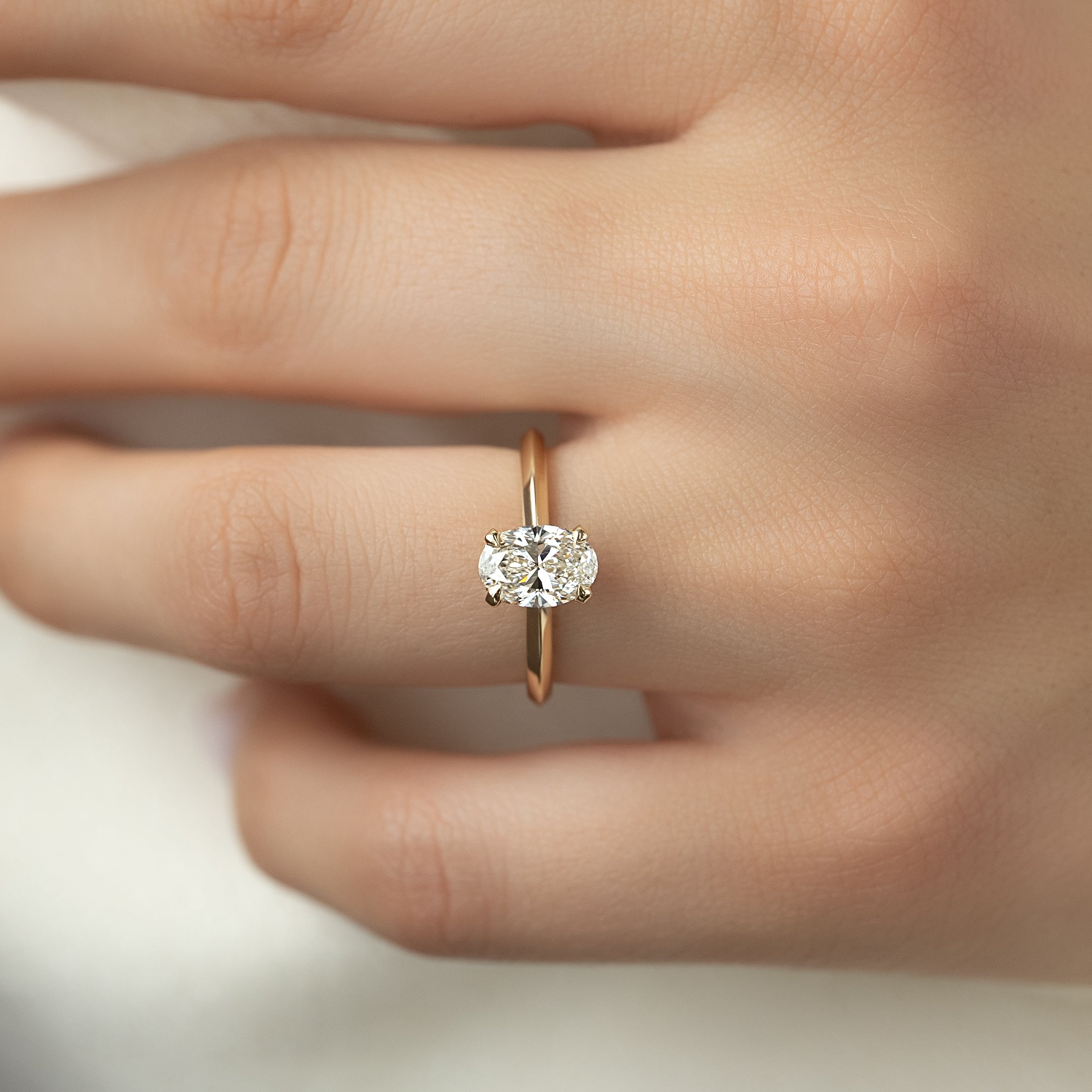 1.50 - 3.50 CT Oval Cut CVD Diamond Hidden Halo Engagement Ring