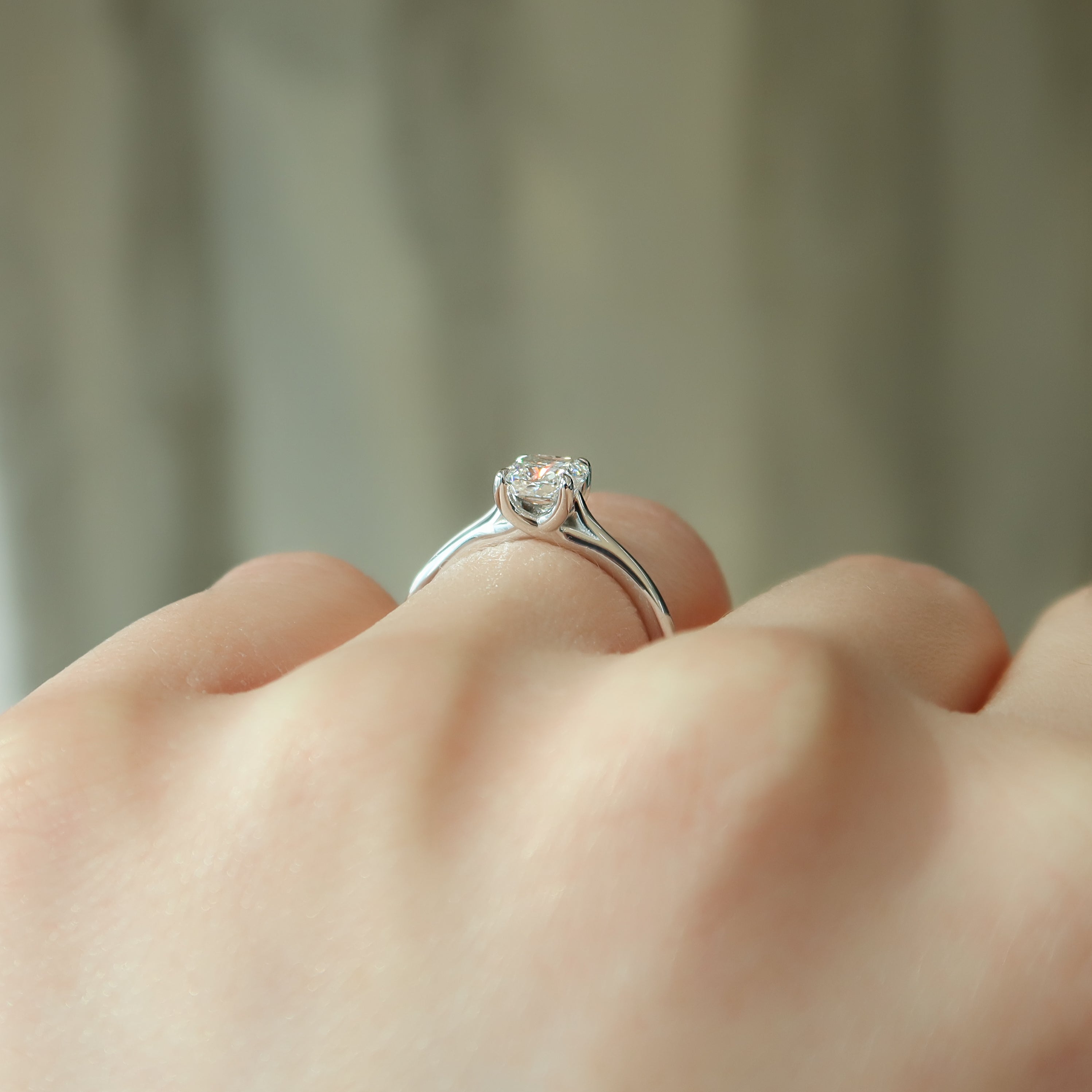 2.0 - 4.0 CT Elongated Cushion Cut CVD Diamond Solitaire Engagement Ring