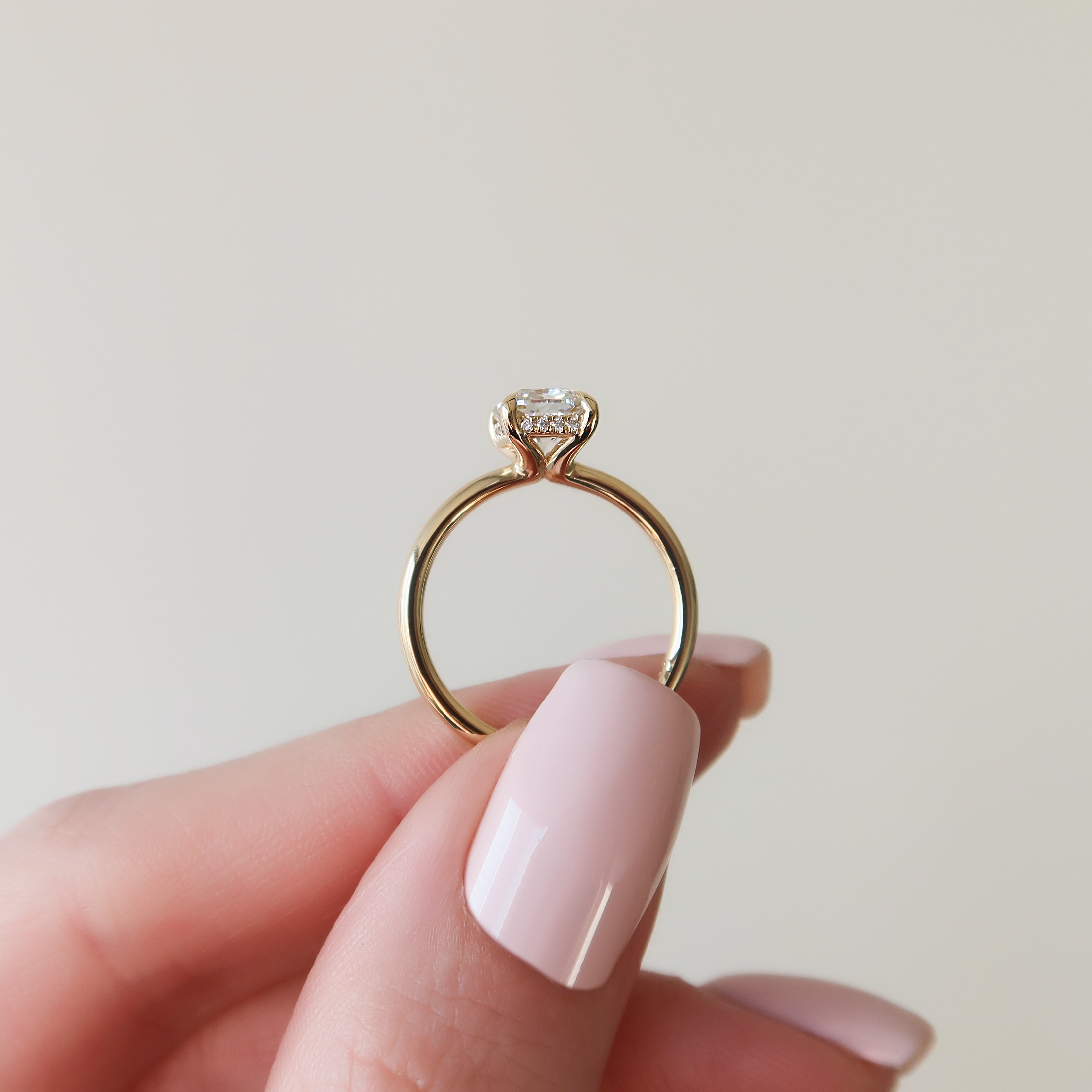 2.0 - 4.0 CT Elongated Cushion Cut Lab Grown Diamond Hidden Halo Engagement Ring