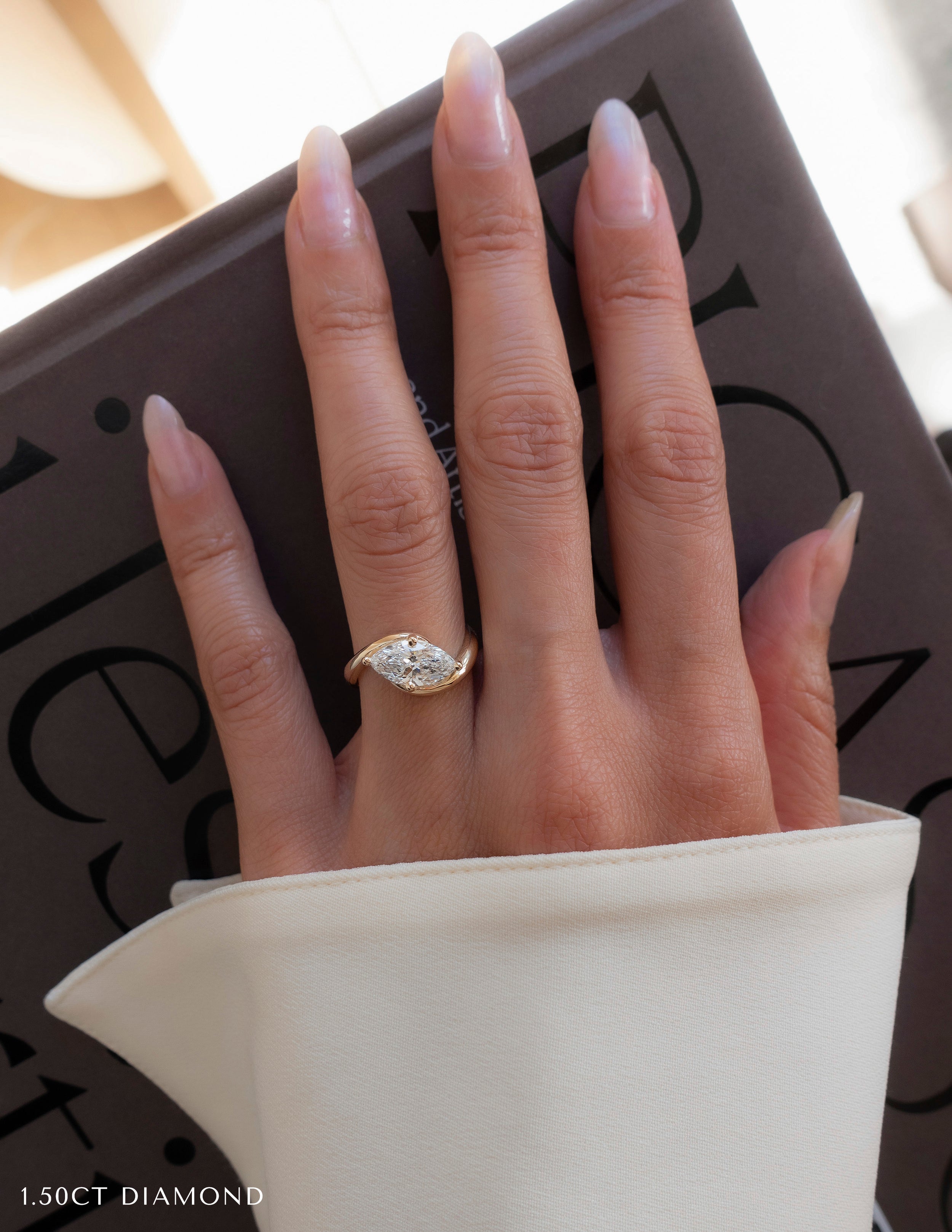 1.25 CT Marquise Cut CVD Diamond Solitaire Engagement Ring custom listing for Shelley