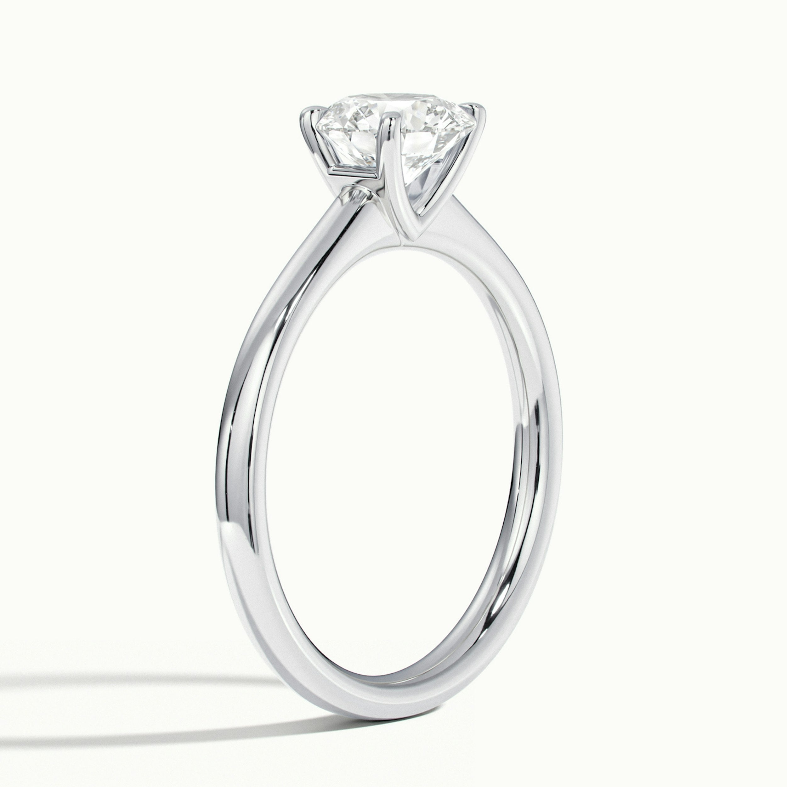 1.0 Carats Lab Grown Diamond Round Shape E-VS1 Solitaire Engagement Ring - Camila Brown
