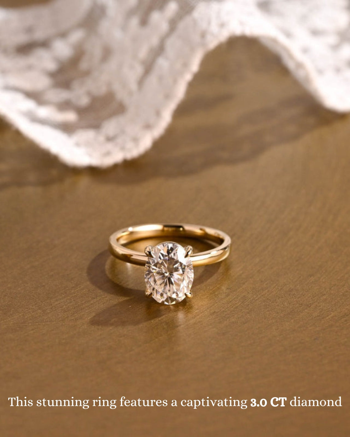 1.0 - 3.0 CT Oval F/VS1 CVD Diamond Solitaire Engagement Ring - Camila Brown