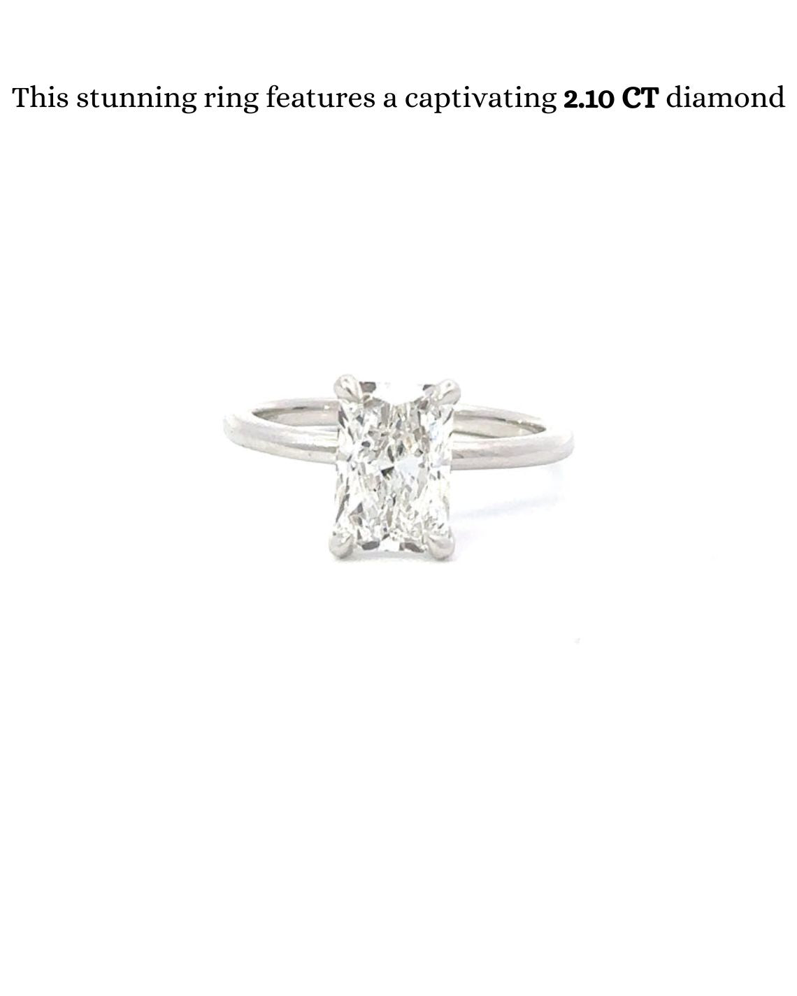 1.10-3.10 CT Radiant E/VS1 CVD Diamond Solitaire Engagement Ring - Camila Brown