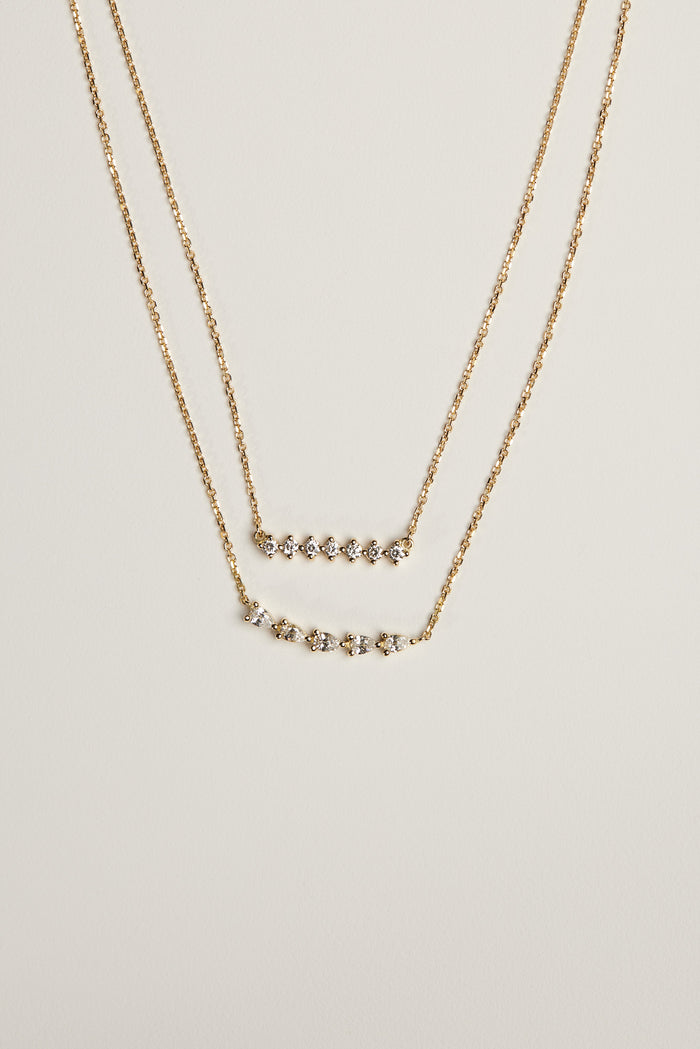 Round Cut Buttercup Style Moissanite Diamond Necklace