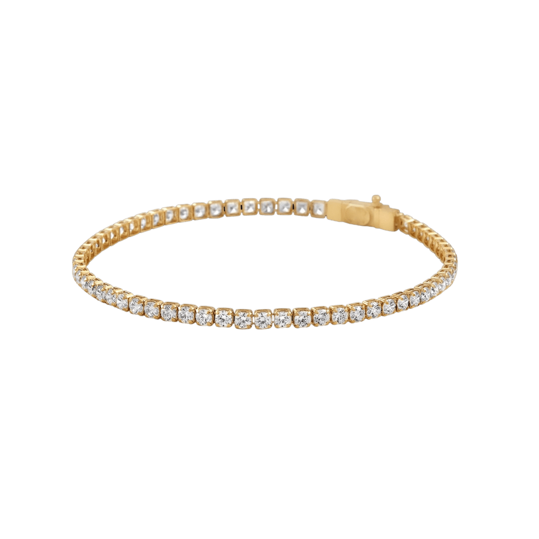 Round-shaped Lab Grown Diamond Tennis bracelets