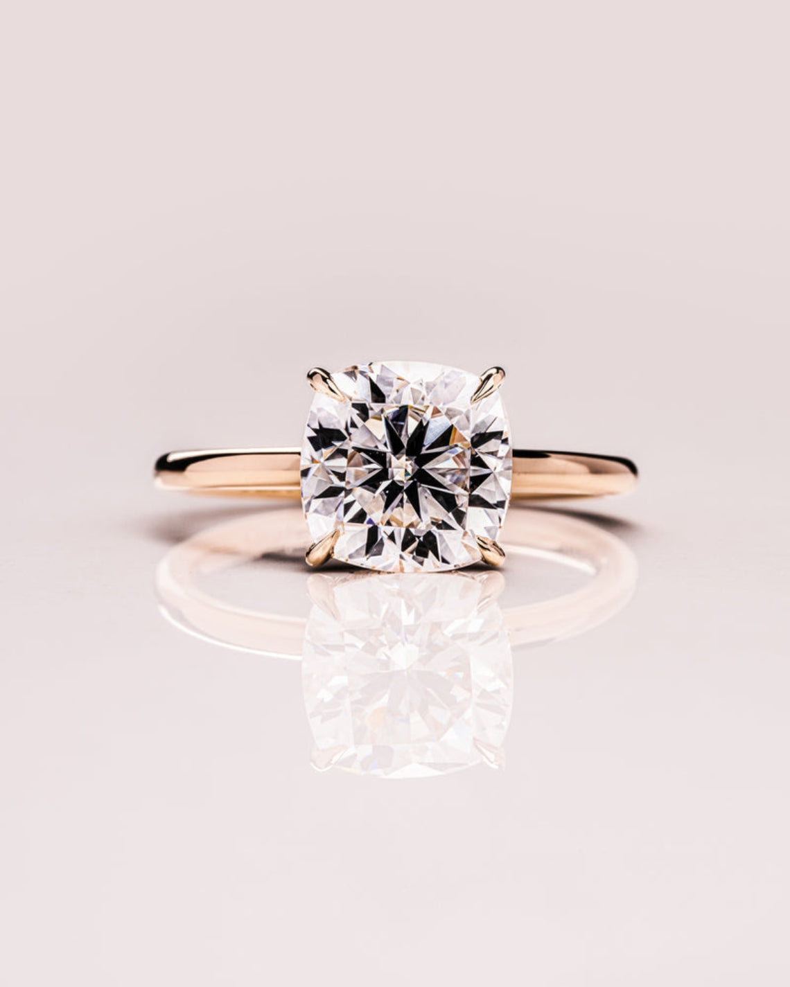 1.15 - 3.15 CT Cushion F/VS1 CVD Diamond Hidden Halo Engagement Ring - Camila Brown