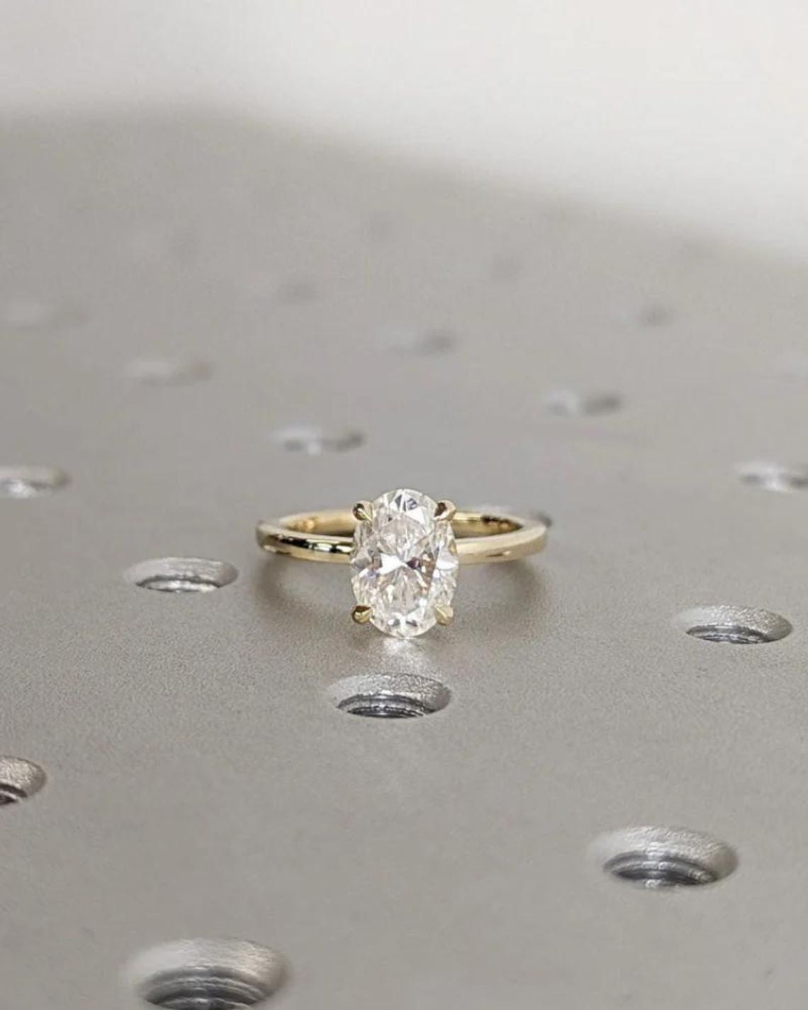 1.50 CT Oval F/VS1 CVD Diamond Solitaire Engagement Ring - Camila Brown