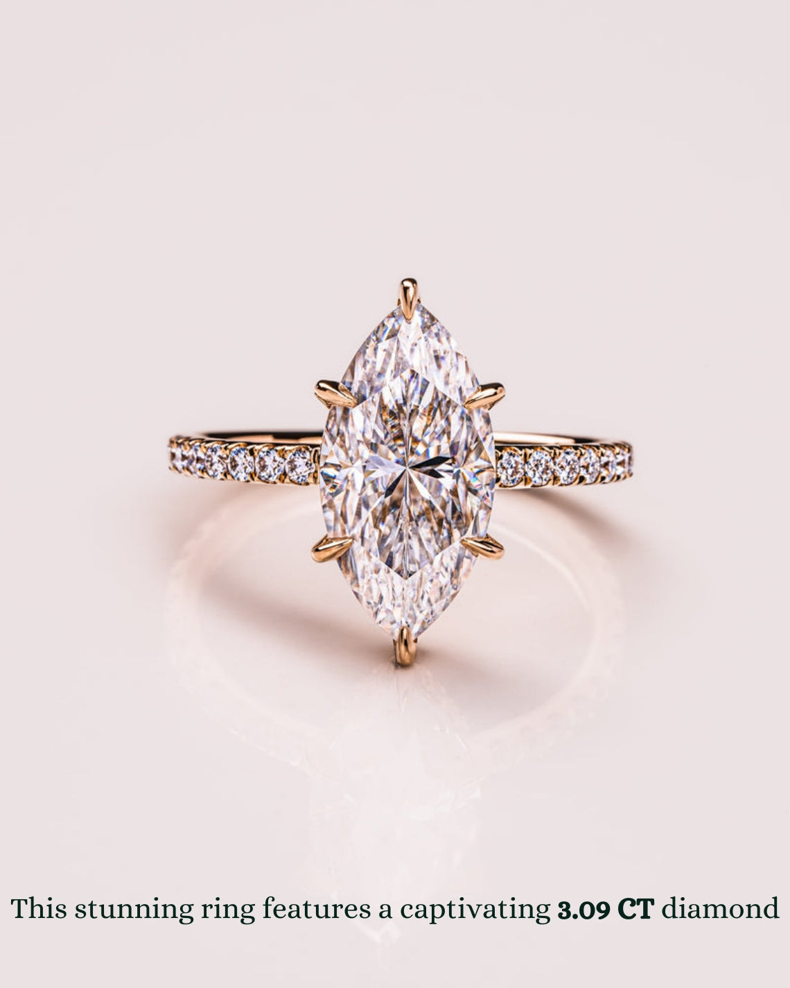 1.09 - 3.09 CT Marquise F/VS1 CVD Diamond Hidden Halo Pave Setting Engagement Ring - Camila Brown