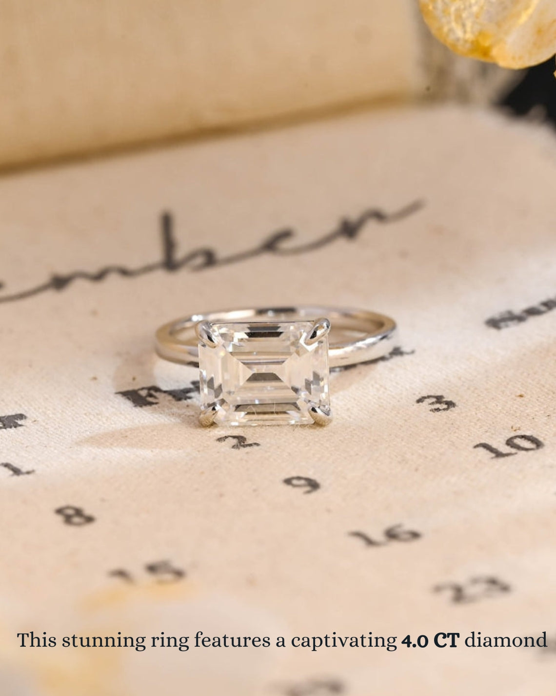 2.0-4.0 CT Emerald E/VS1 CVD Diamond Solitaire Engagement Ring - Camila Brown