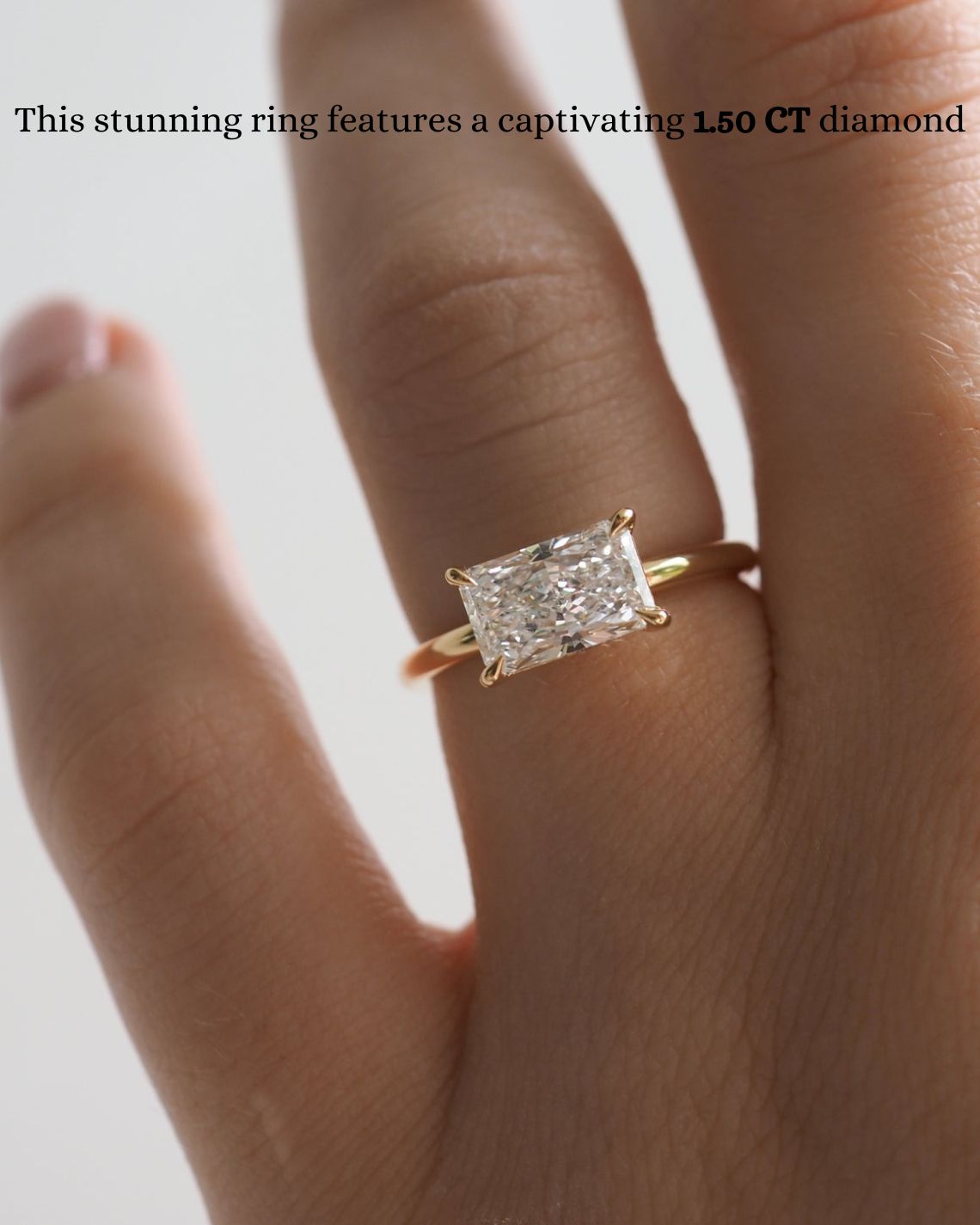 1.5 CT Radiant G/VS1 CVD Diamond Solitaire Engagement Ring - Camila Brown