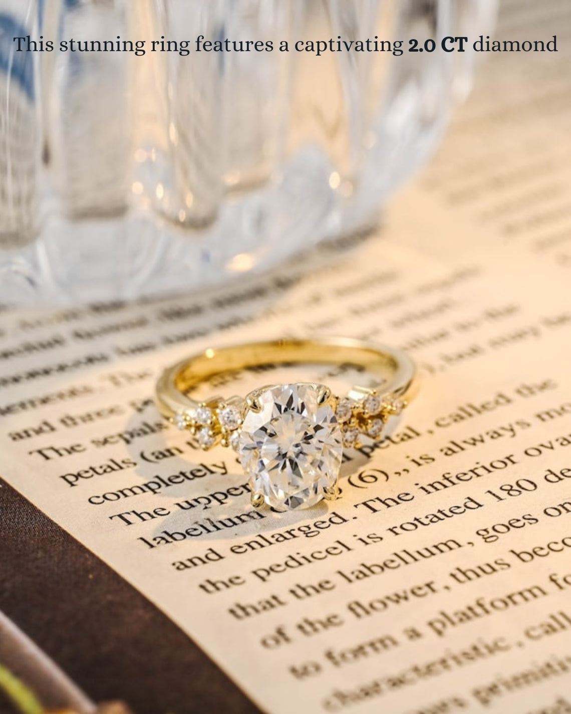 1.0-3.0 CT Oval F/VS1 CVD Diamond Cluster Setting Engagement Ring - Camila Brown