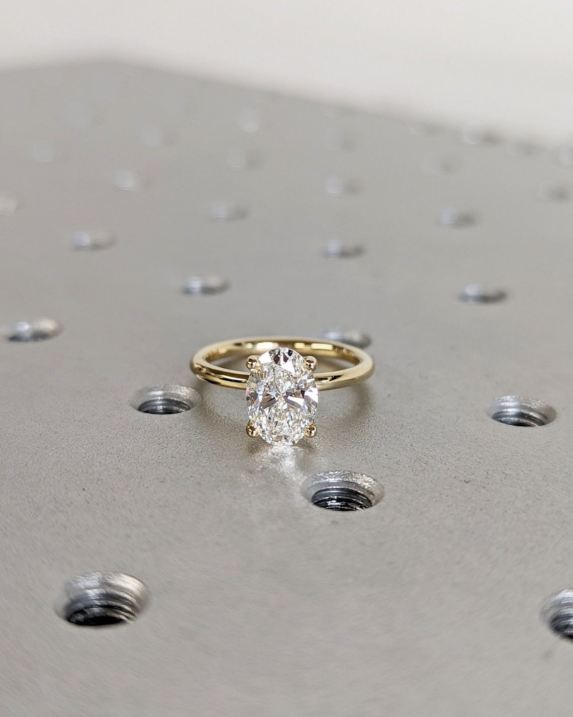 1.50 CT Oval F/VS1 CVD Diamond Solitaire Engagement Ring - Camila Brown