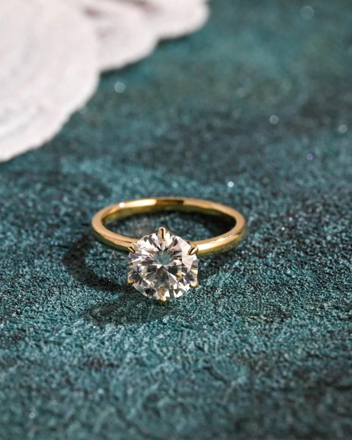 1.0-3.0 CT Round Cut F/VS1 CVD Diamond Solitaire Engagement Ring - Camila Brown