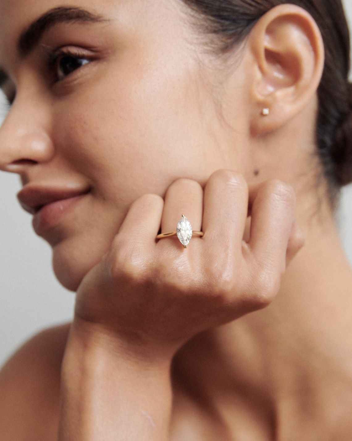 1.0 CT Marquise E/VS1 CVD Diamond Solitaire Engagement Ring - Camila Brown