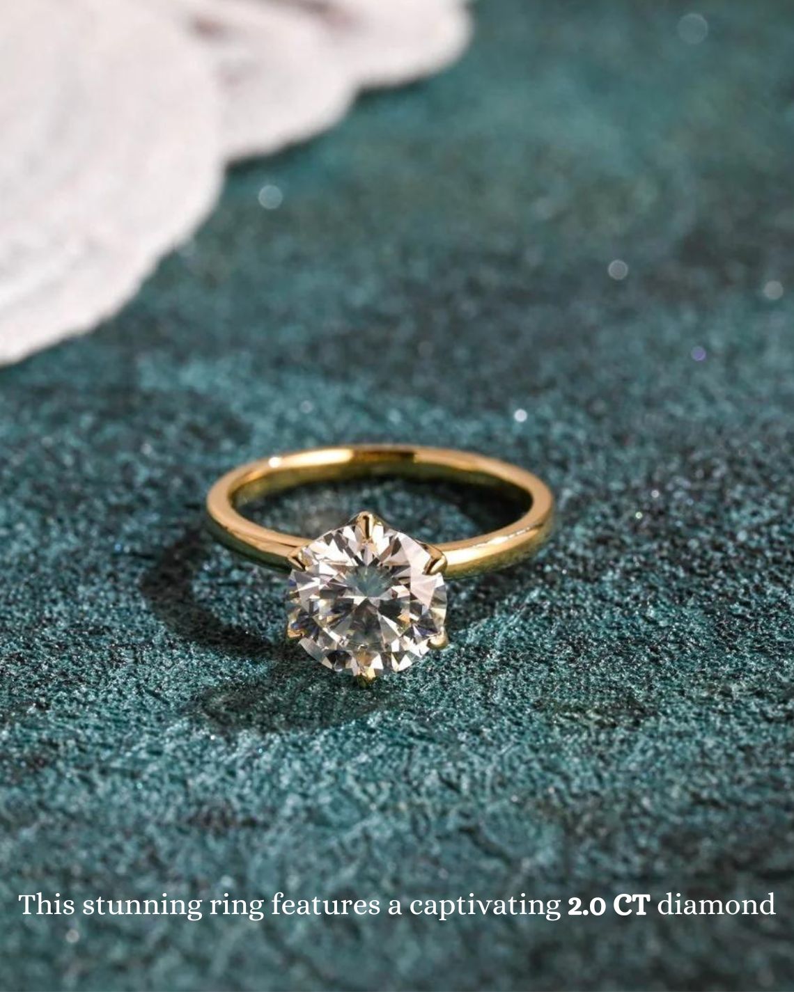 1.0-3.0 CT Round Cut F/VS1 CVD Diamond Solitaire Engagement Ring - Camila Brown