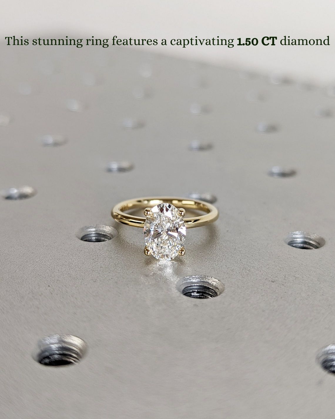 1.50 CT Oval F/VS1 CVD Diamond Solitaire Engagement Ring - Camila Brown