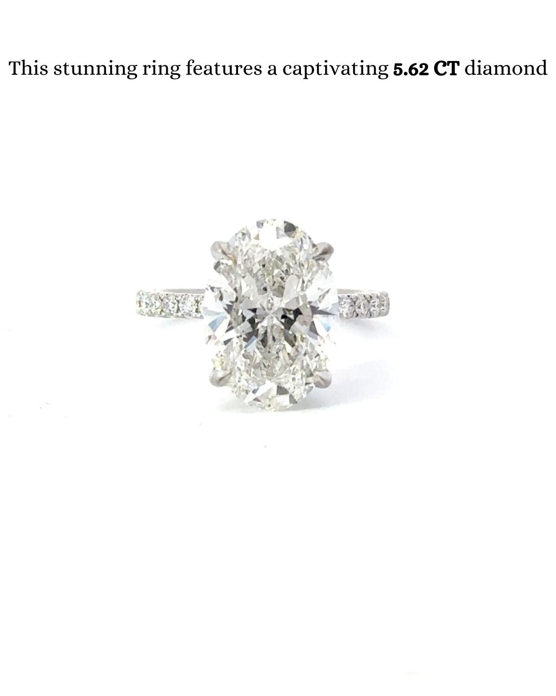 3.62-5.62 CT Oval F/VS1 CVD Diamond Pave Setting Engagement Ring - Camila Brown