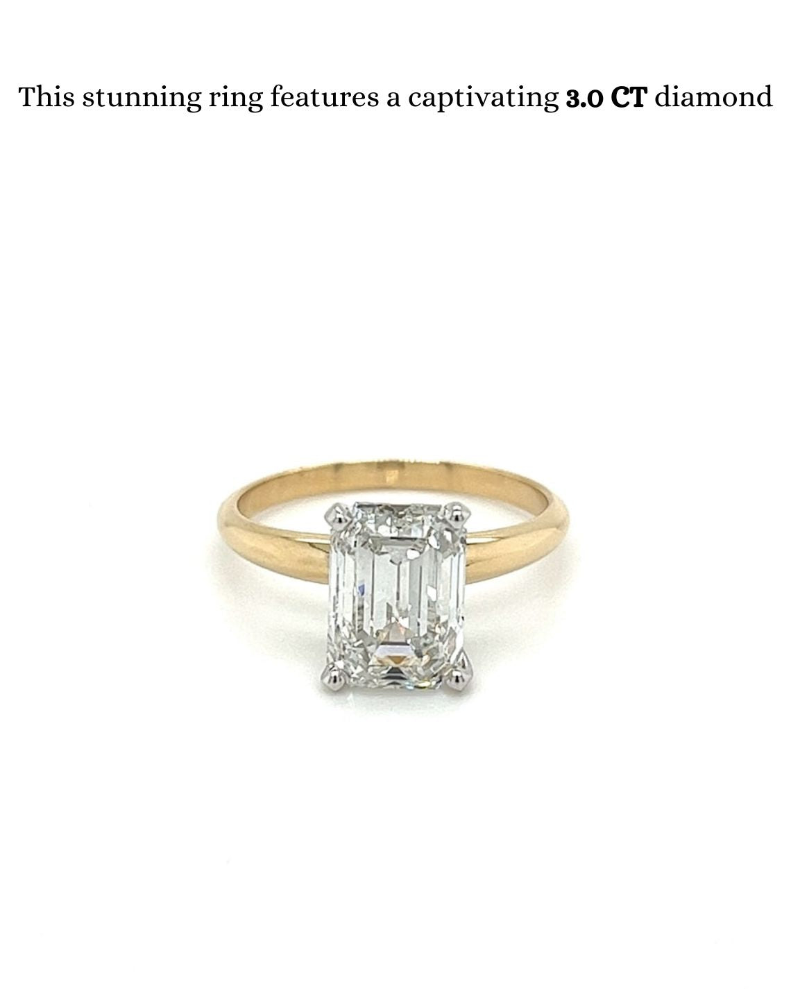 1.0-3.0 CT Emerald G/VS1 CVD Diamond Solitaire Engagement Ring - Camila Brown
