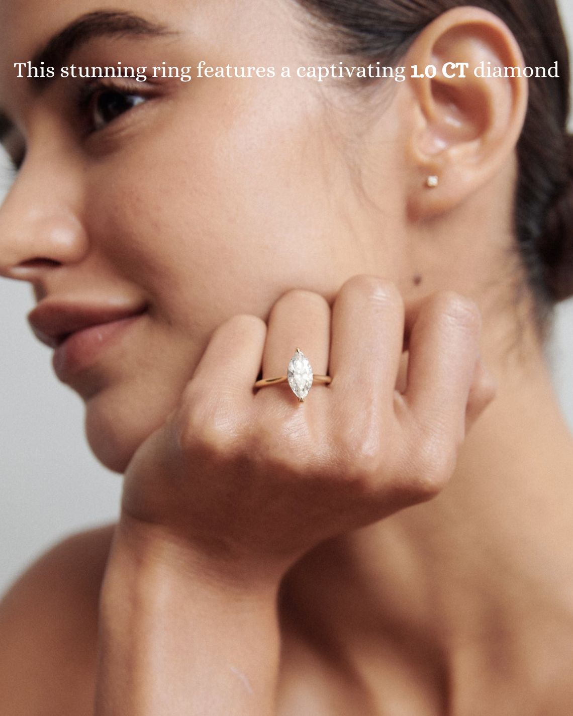 1.0 CT Marquise E/VS1 CVD Diamond Solitaire Engagement Ring - Camila Brown