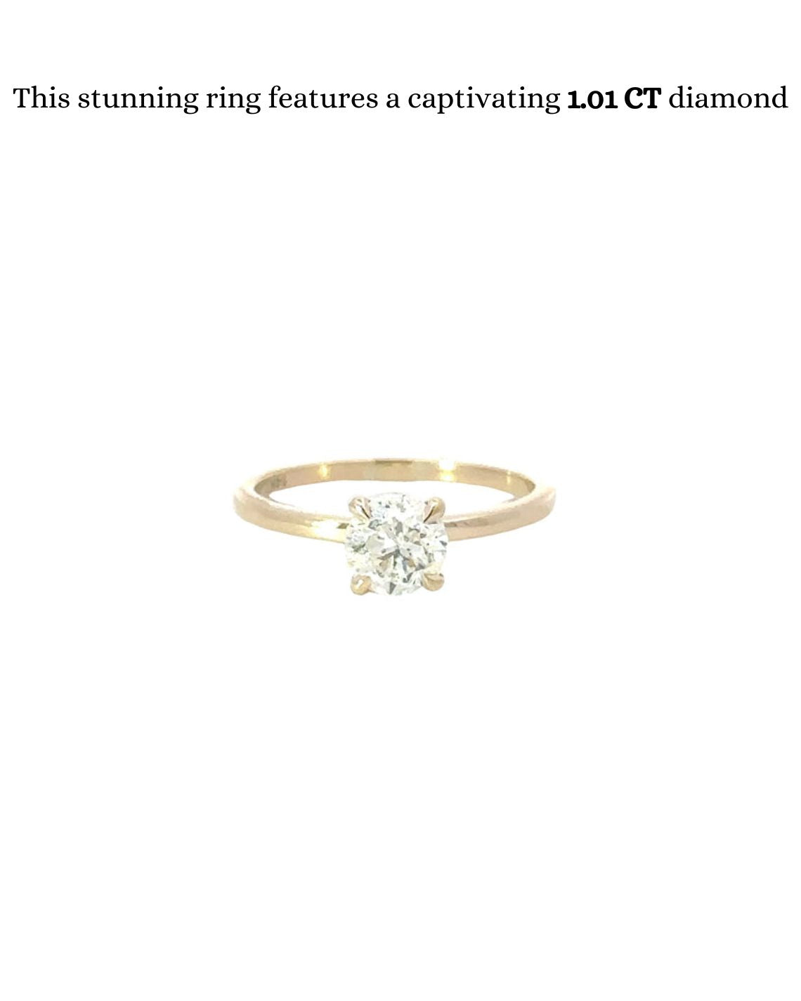 1.01 CT Round E/SI1 CVD Diamond Solitaire Engagement Ring - Camila Brown