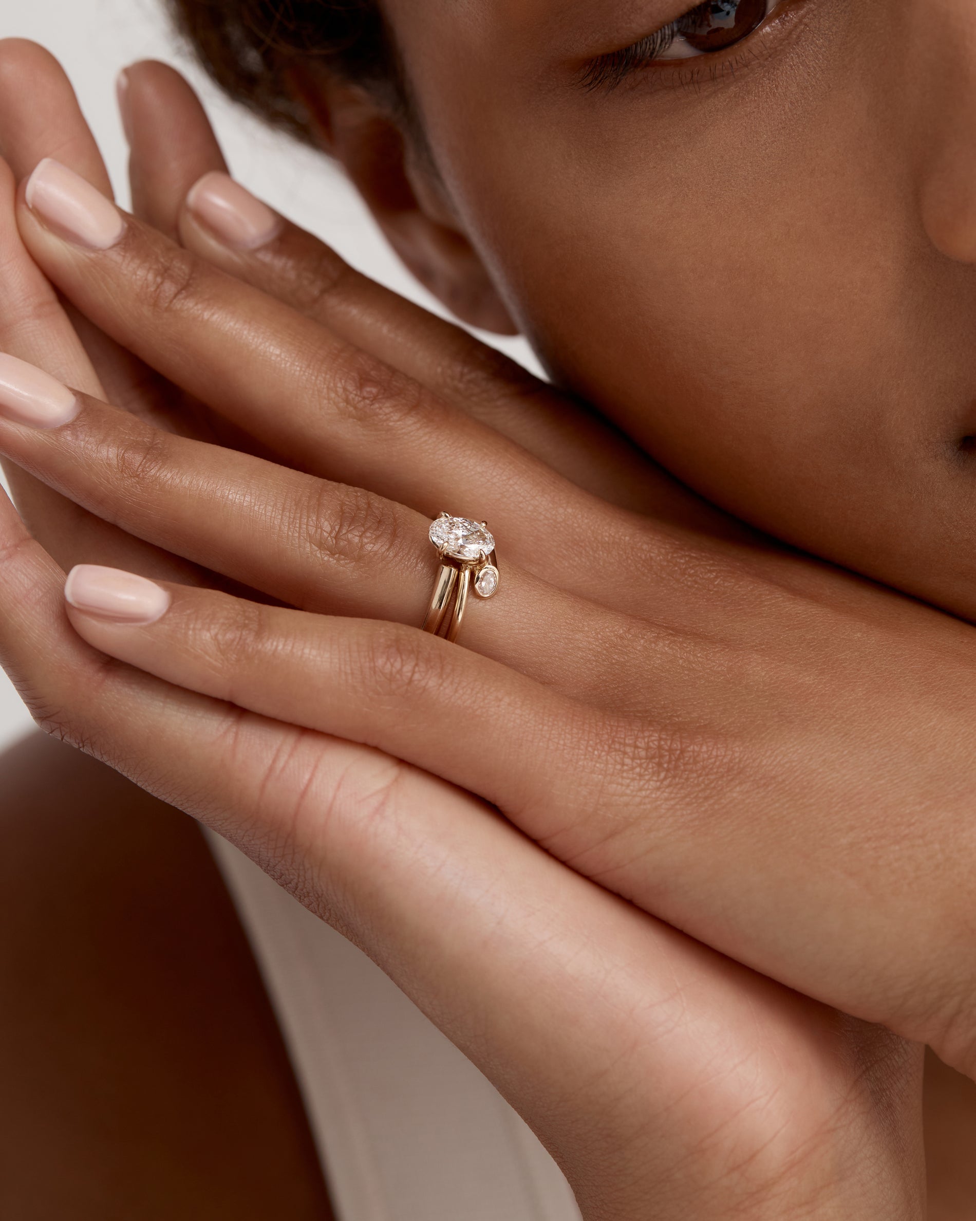 0.04 TCW Round EF-VVS Diamond Open Wedding Band