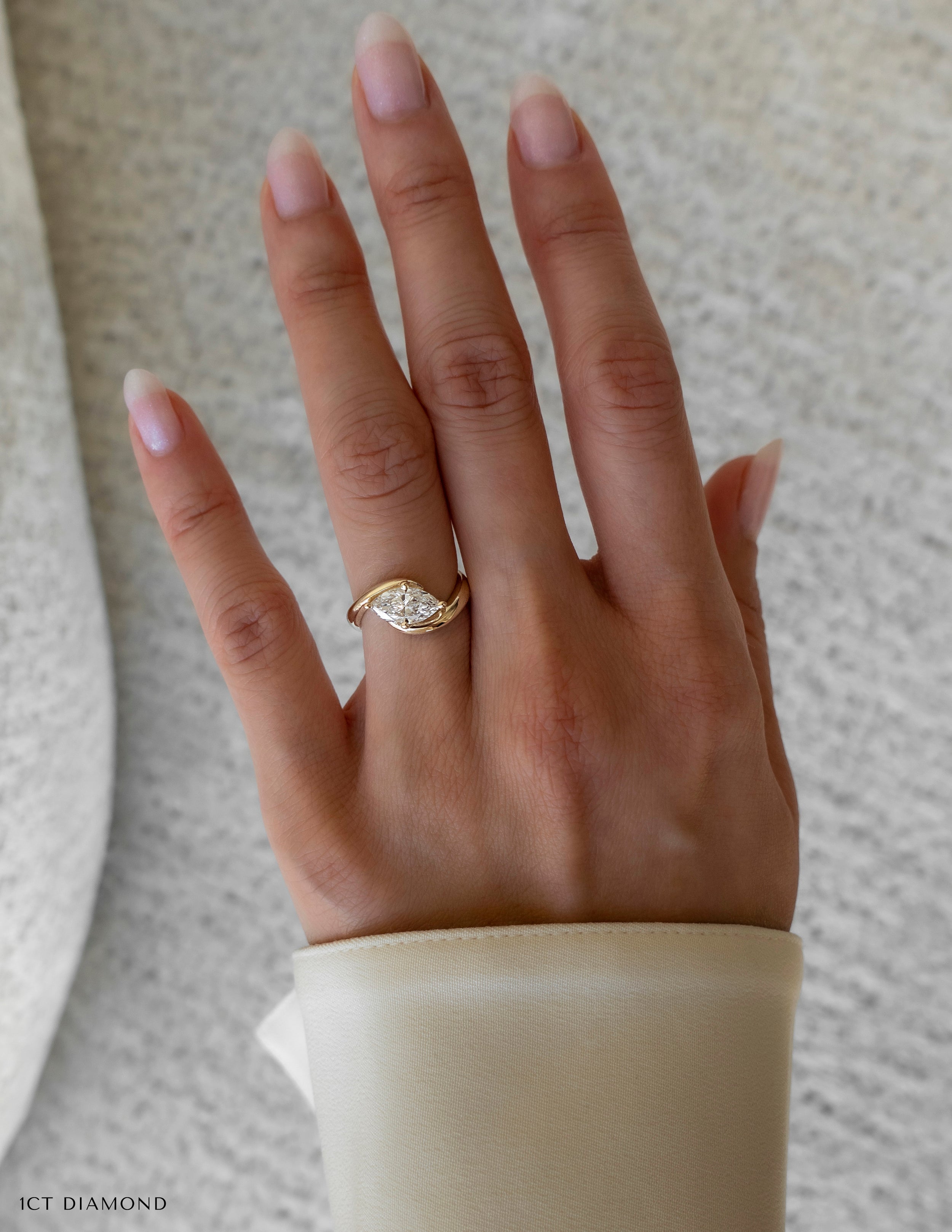 1.25 CT Marquise Cut CVD Diamond Solitaire Engagement Ring custom listing for Shelley