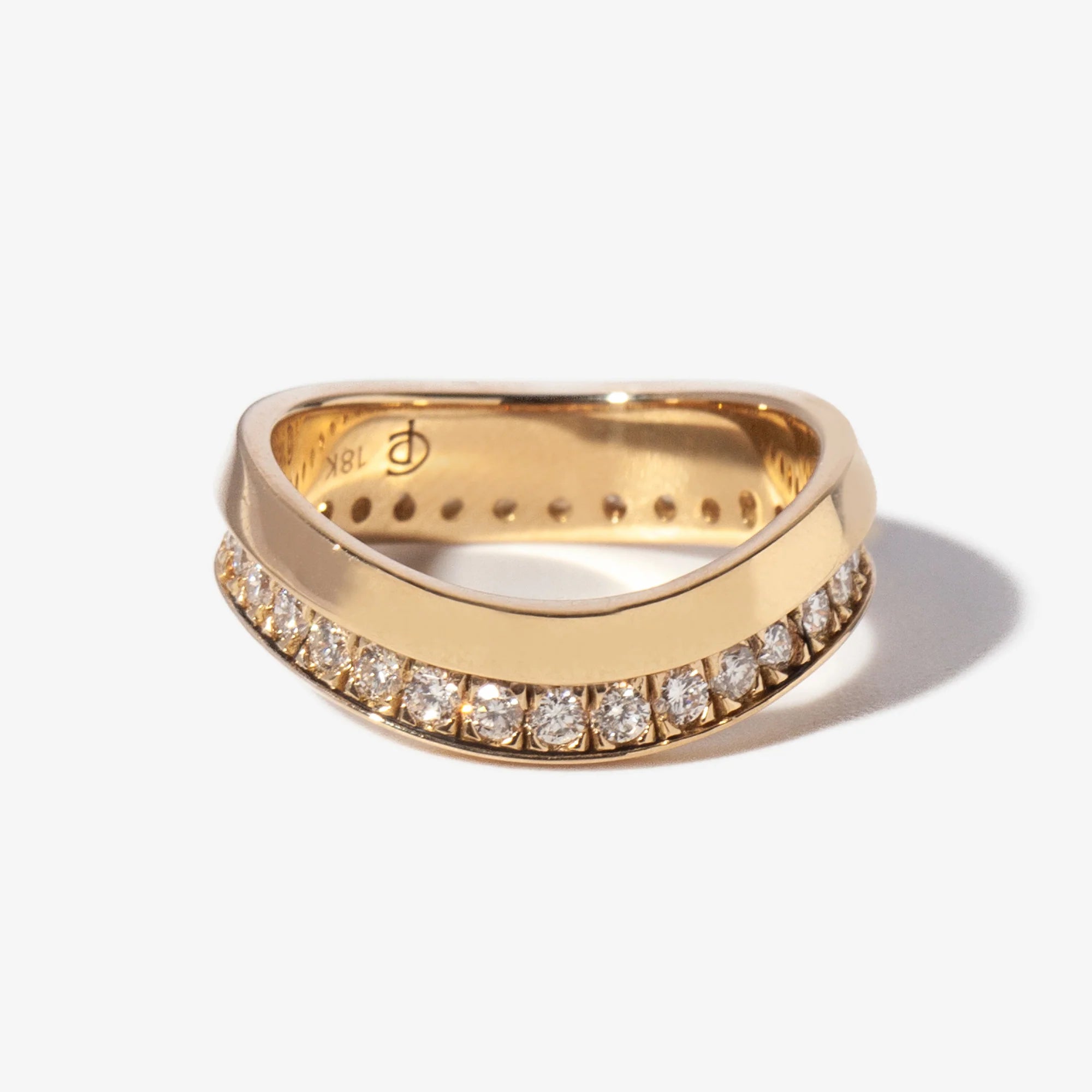 0.85 TCW Round CVD Diamond Unique Wedding Band