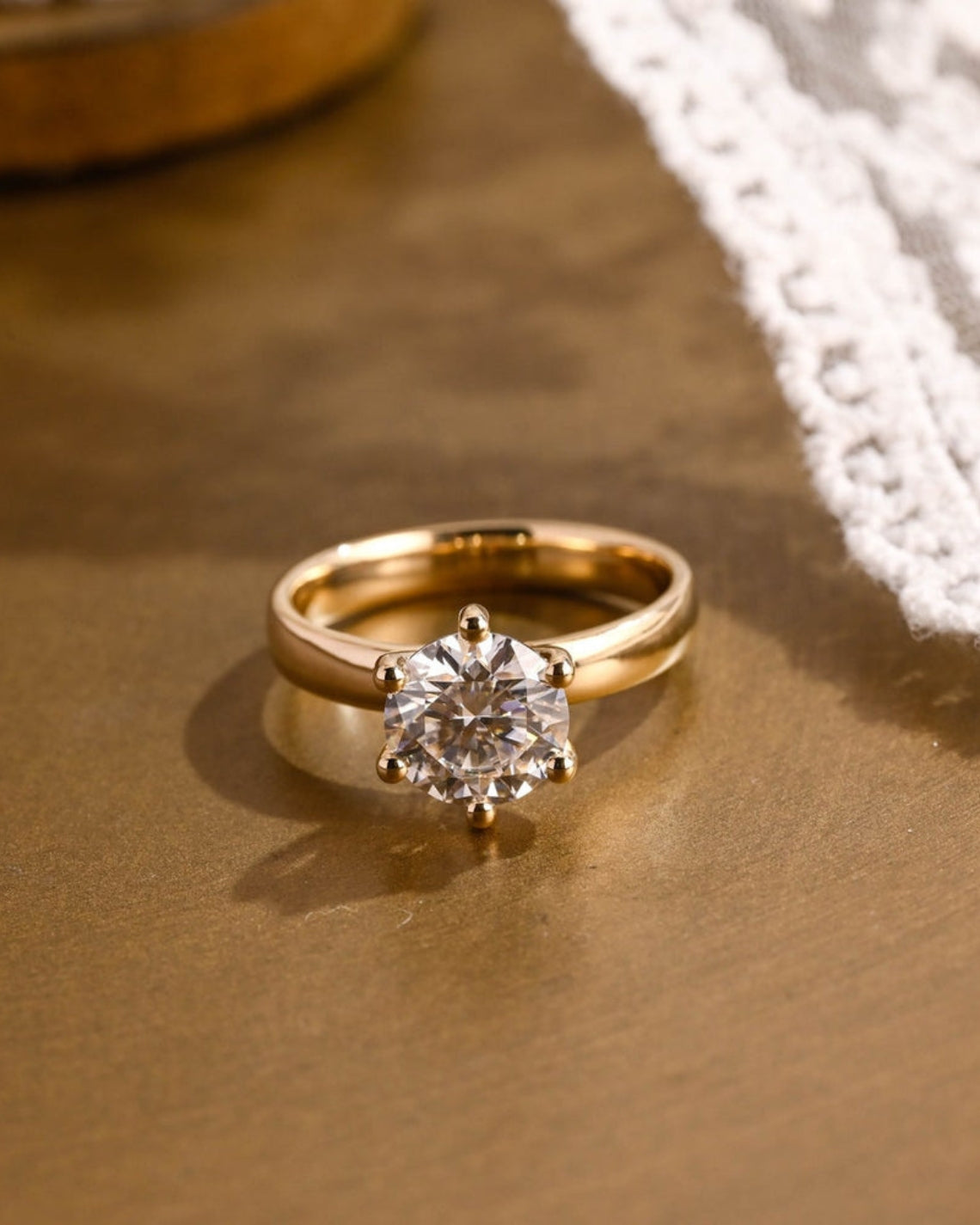 1.0 - 3.0 CT Round F/VS1 CVD Diamond Solitaire Engagement Ring - Camila Brown