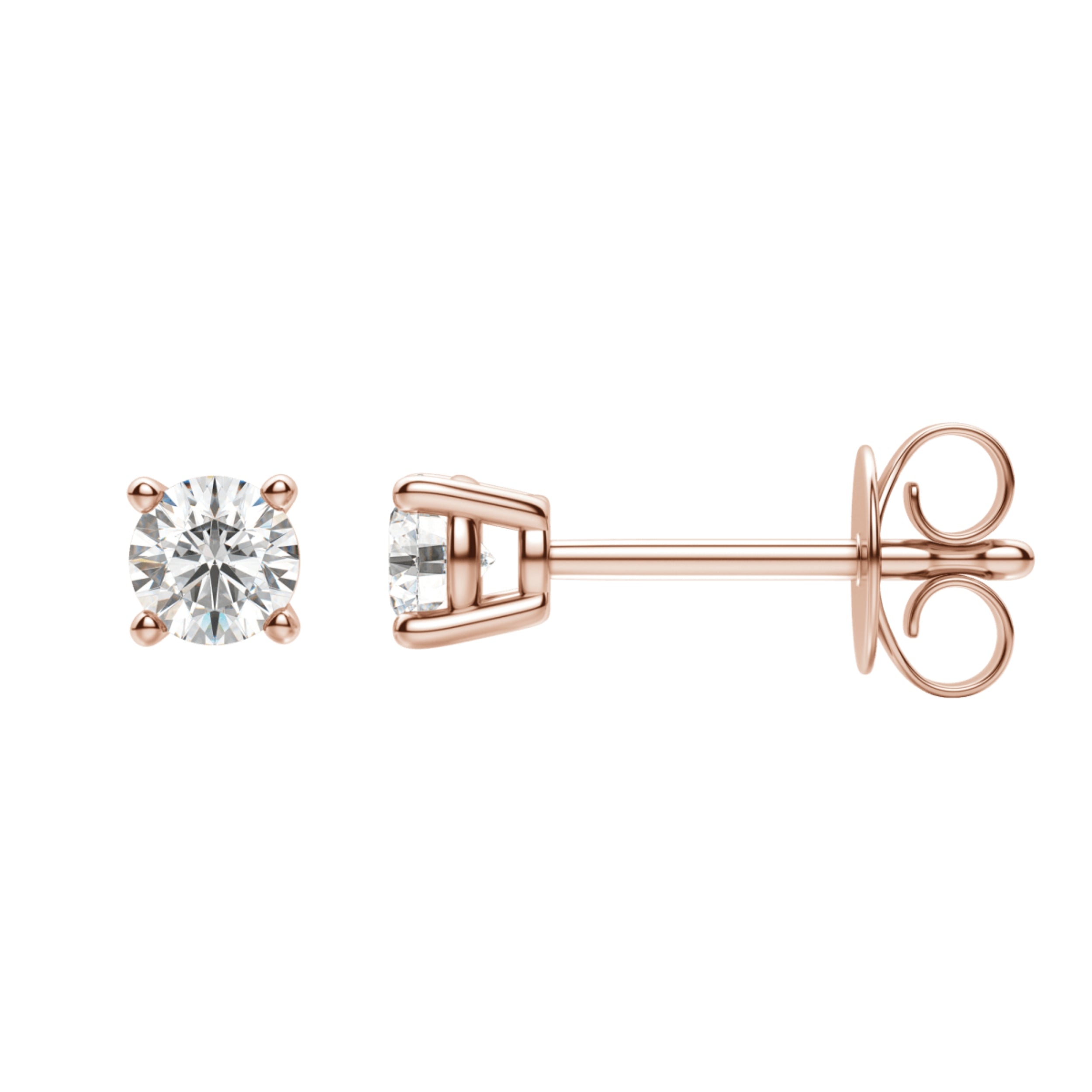 0.50 TCW-1.0 TCW Round Cut Moissanite Solitaire Stud Earrings - Camila Brown