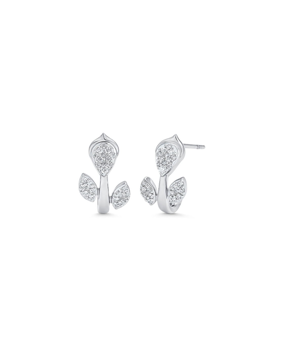 0.24 TCW Round Moissanite Diamond Huggie Earrings - Camila Brown