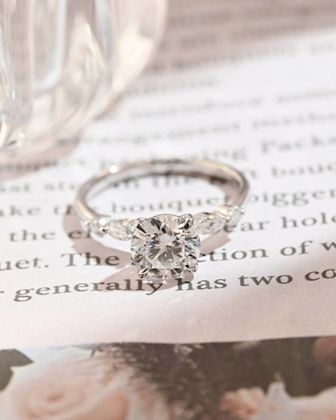 1.0-2.0 CT Round F/VS1 CVD Diamond Pave Setting Engagement Ring - Camila Brown