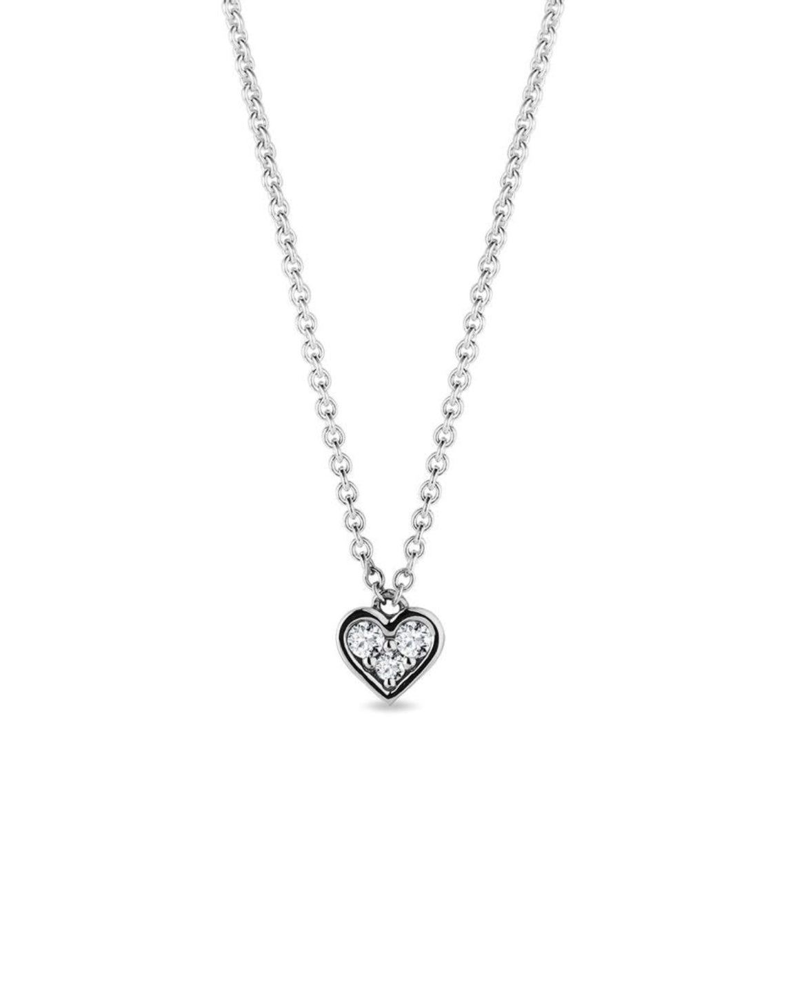0.60 TCW Round Moissanite Diamond Heart Shaped Pendent Necklace - Camila Brown