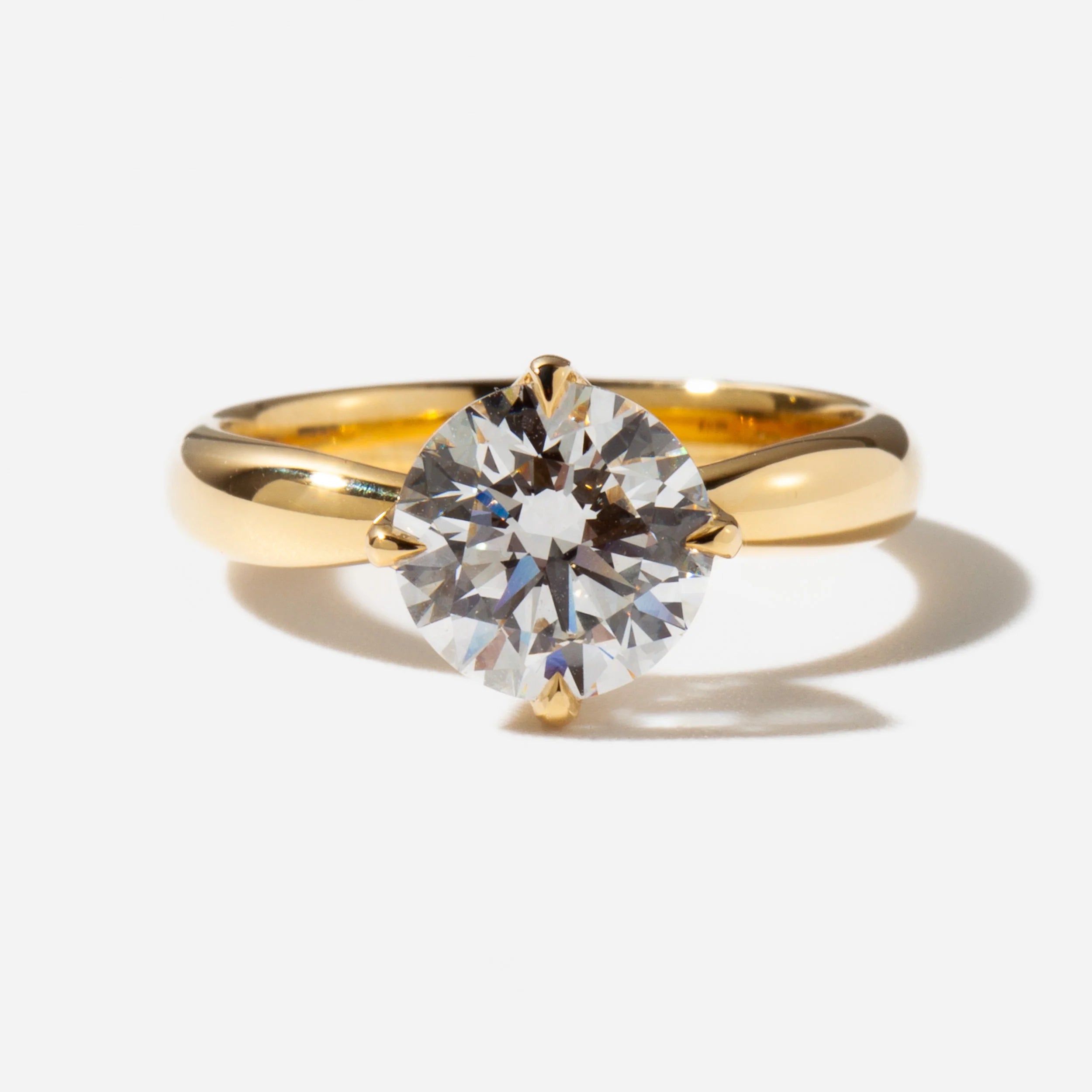 1.0 -3.0 CT Round CVD Diamond SolitaireEngagement Ring