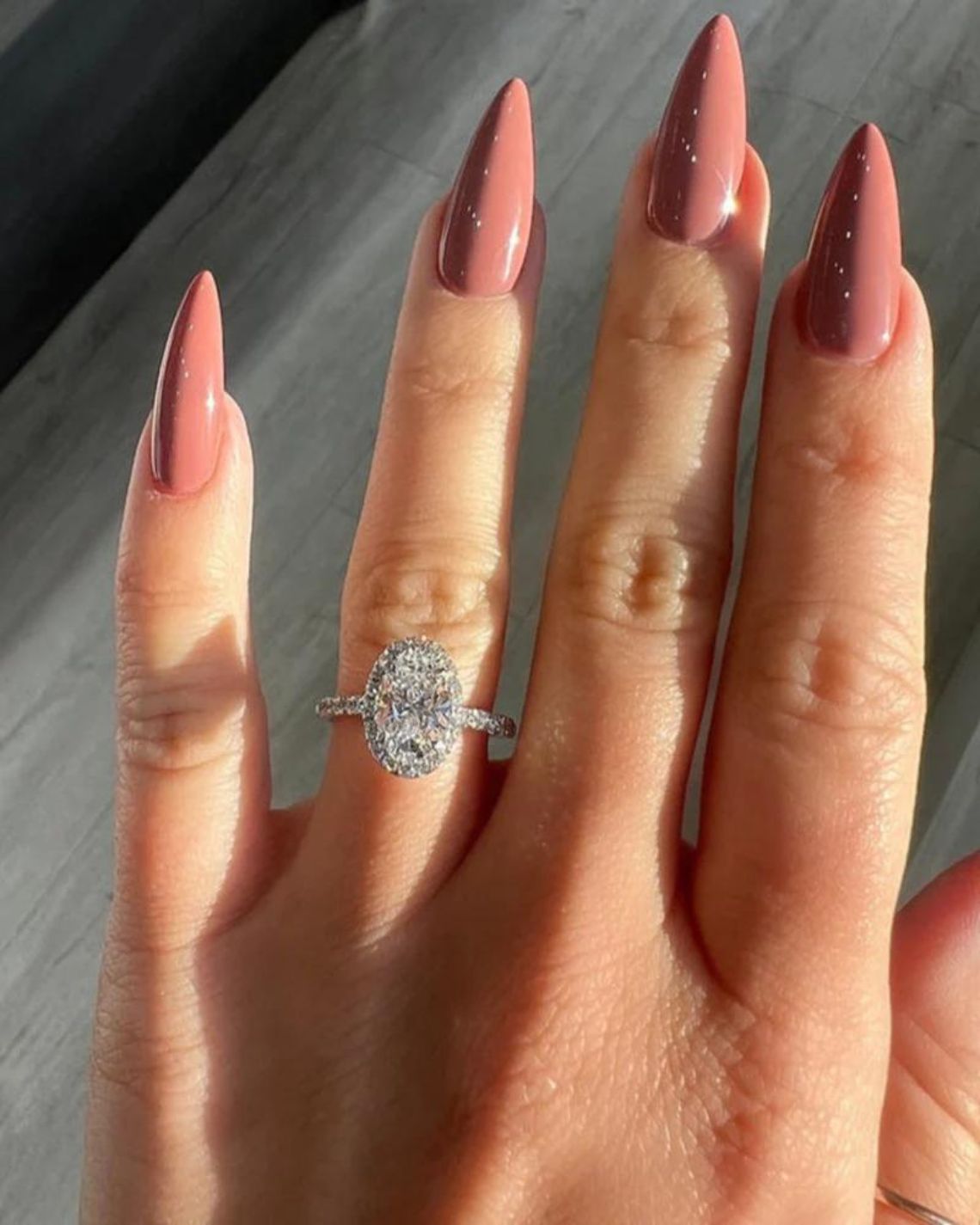 1.50 CT Oval F/VS1 CVD Diamond Halo Pave Setting Engagement Ring - Camila Brown