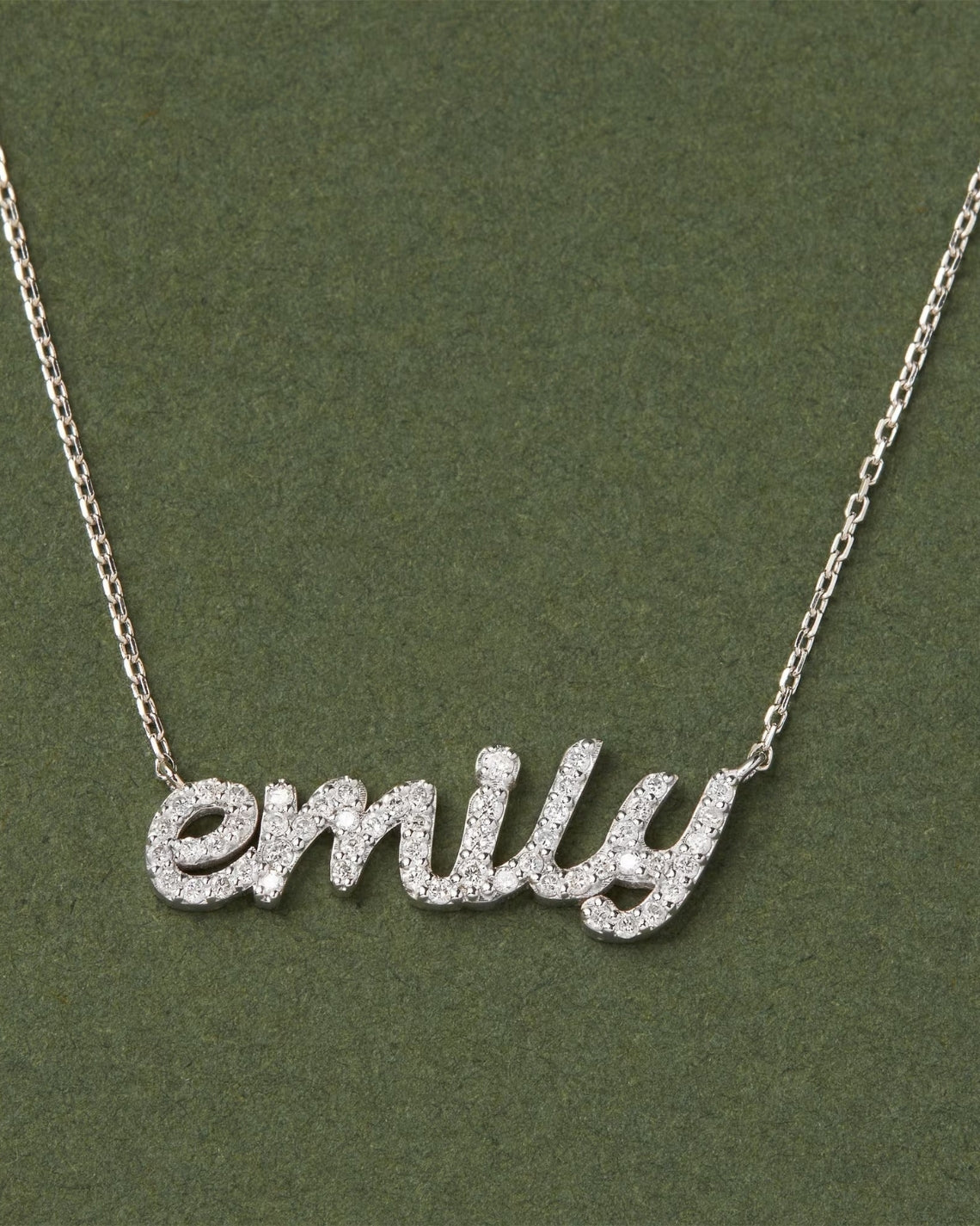 Customized Nameplate Moissanite Diamond Necklace for Women - Camila Brown