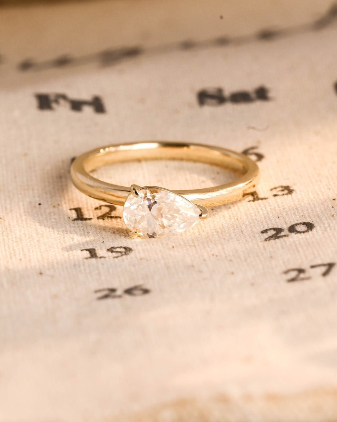 3.0 CT Pear F/VS1 CVD Diamond Solitaire Engagement Ring - Camila Brown