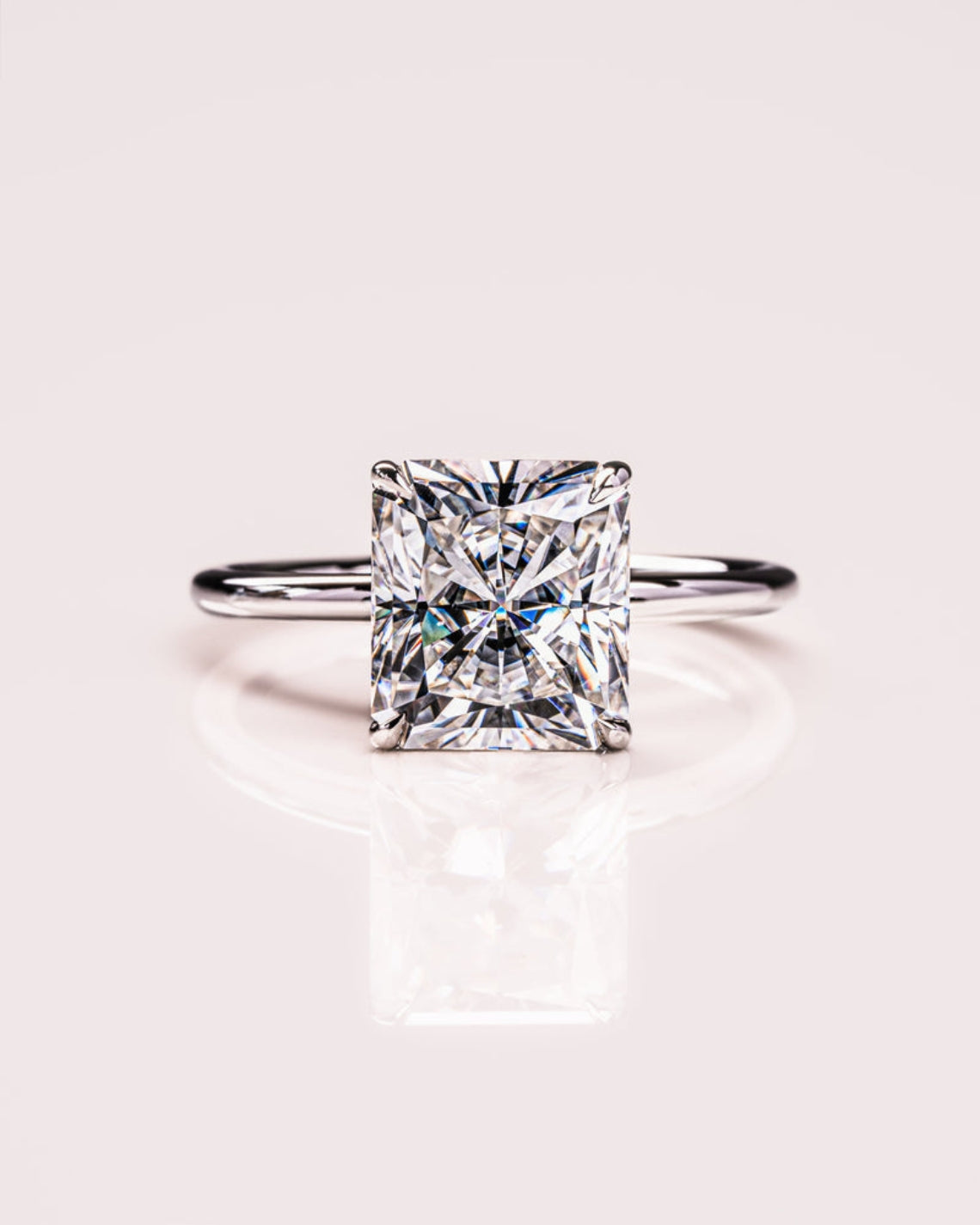 1.43 - 3.43 CT Radiant E/VS1 CVD Diamond Solitaire Engagement Ring - Camila Brown