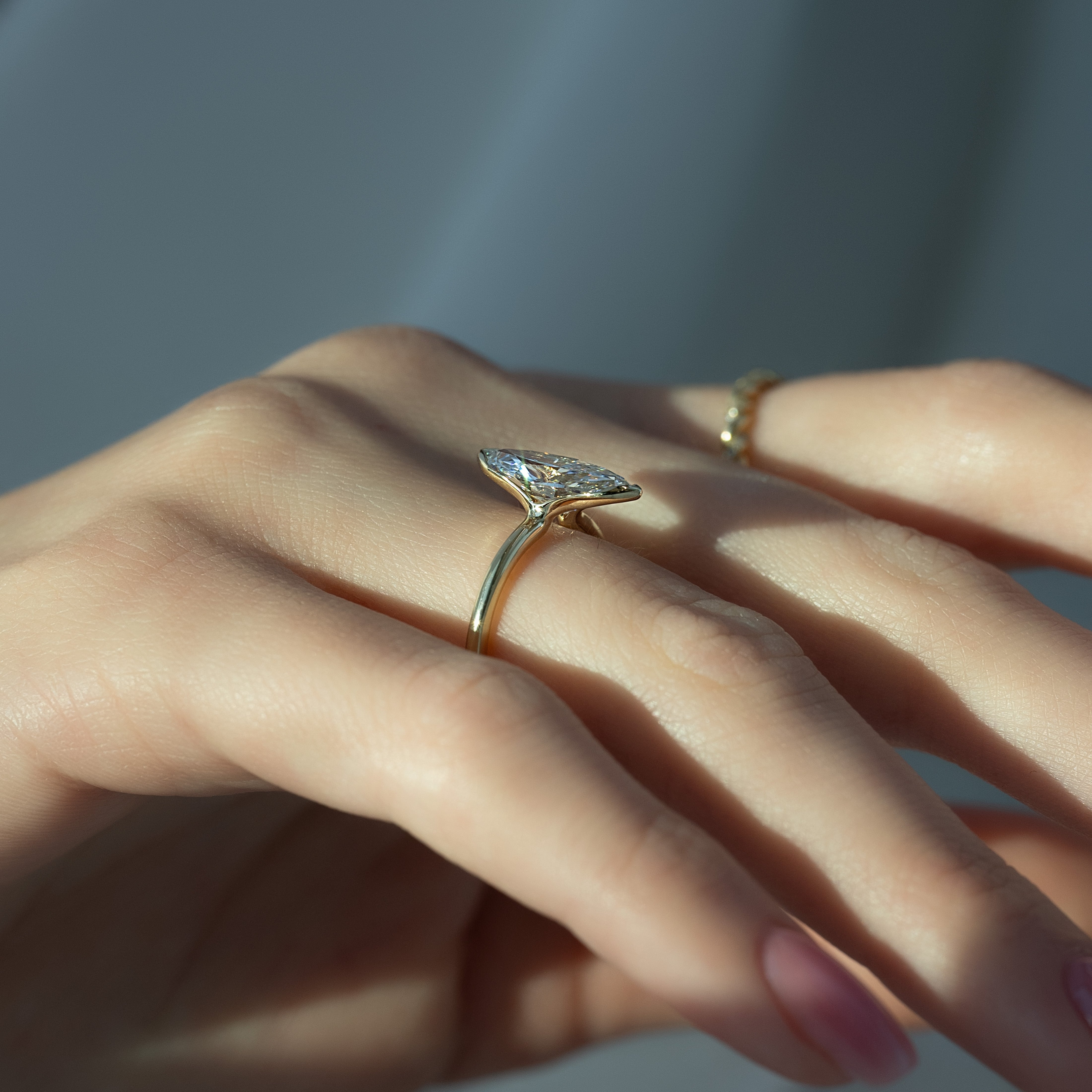 2.0 - 4.0 CT Marquise Cut CVD Diamond Solitaire Engagement Ring