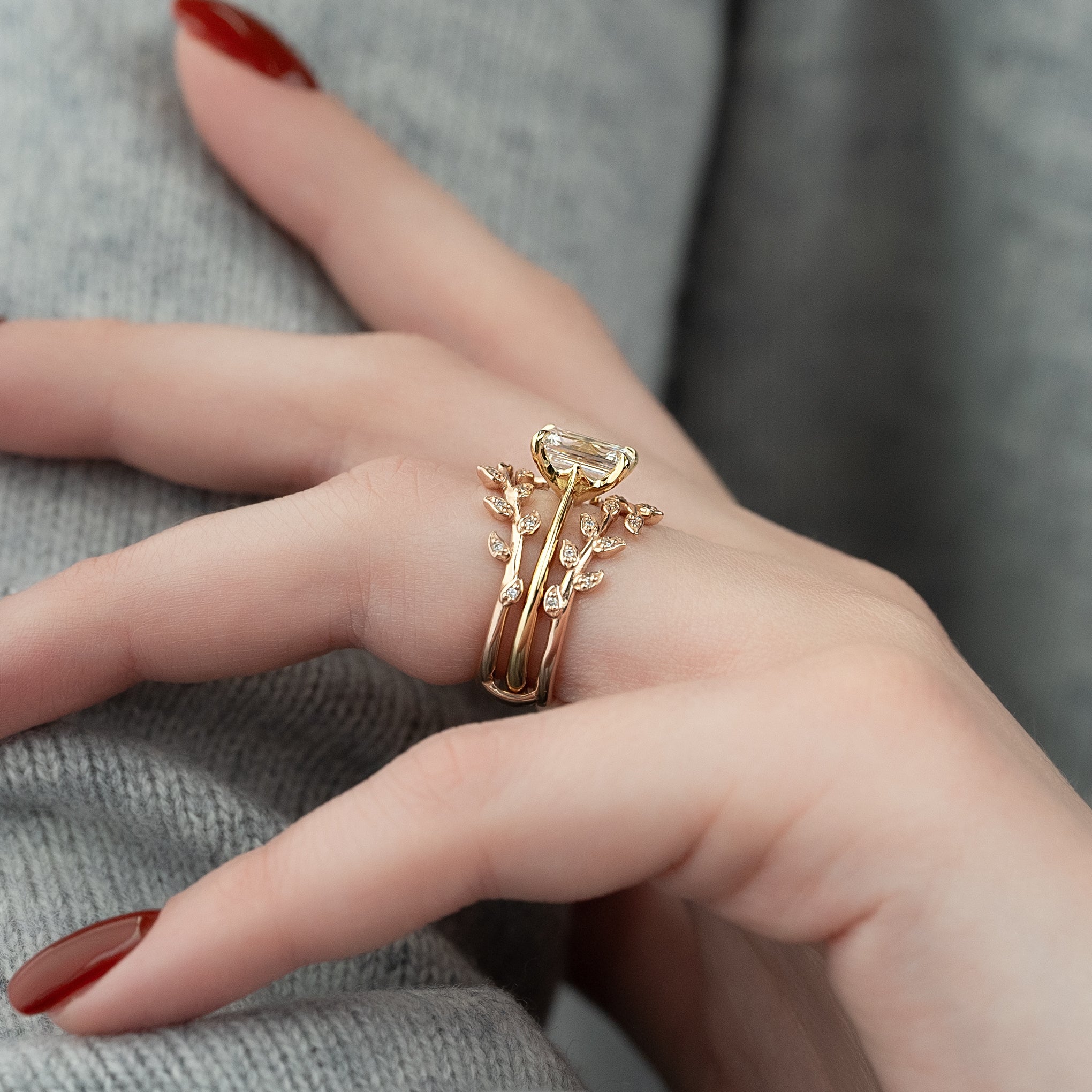 2.0 - 4.0 CT Emerald Cut Lab Grown Diamond Solitaire Engagement Ring