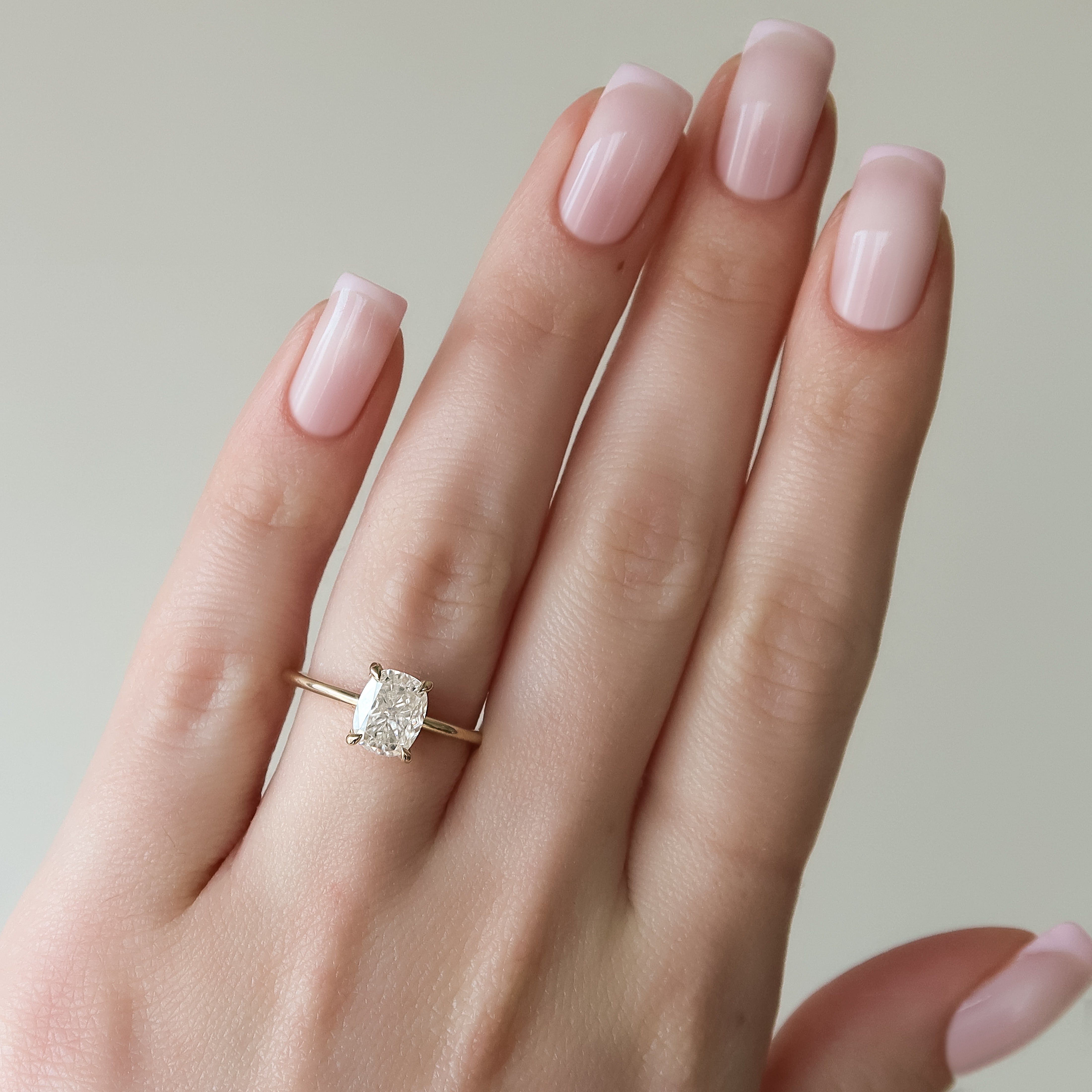 2.0 - 4.0 CT Elongated Cushion Cut Lab Grown Diamond Solitaire Engagement Ring