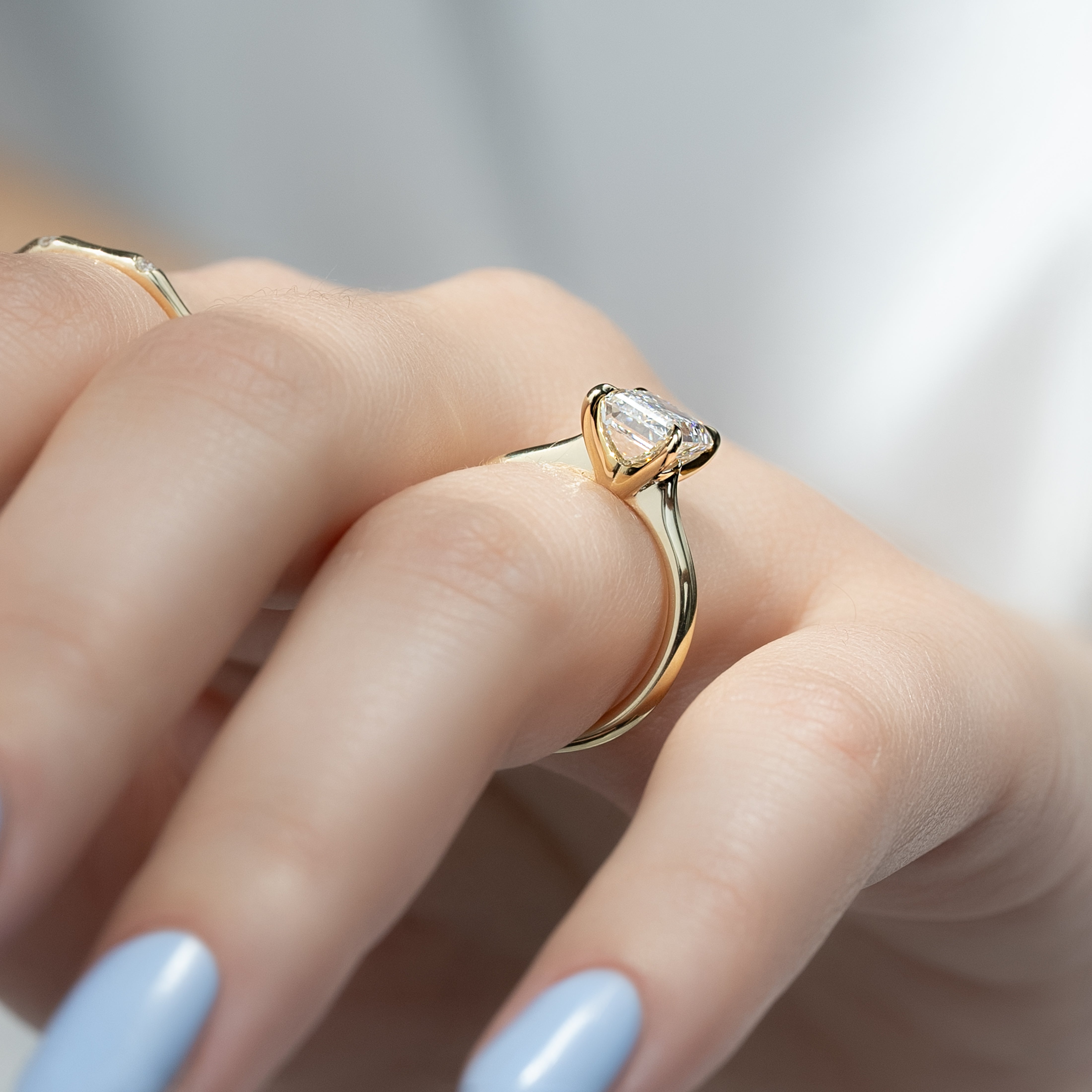 2.0 - 4.0 CT Emerald Cut Lab Grown Diamond Solitaire Engagement Ring