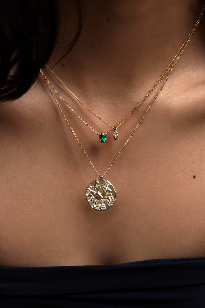 Mini Marquise Moissanite Diamond Necklace