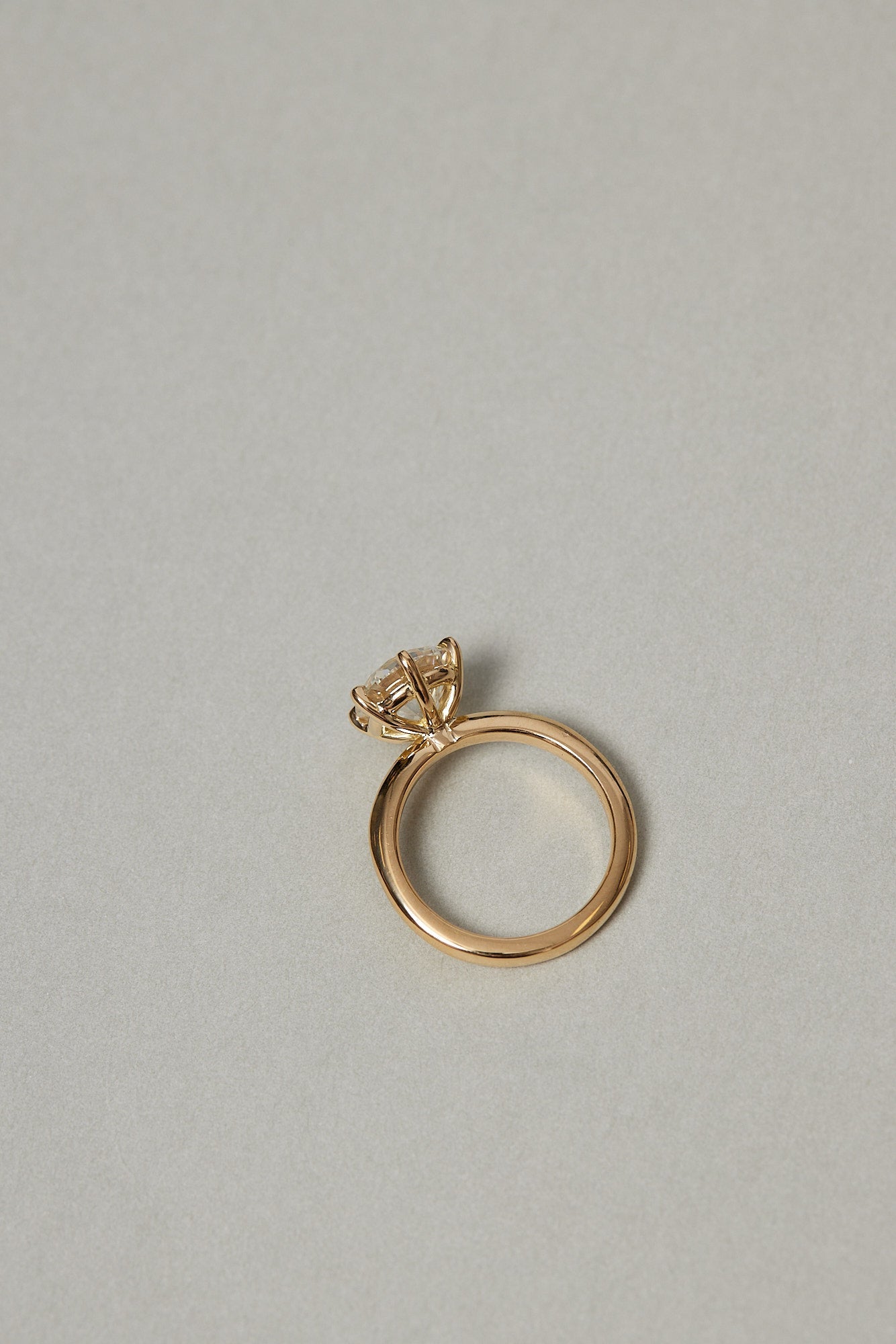 0.50 CT Round Shaped Moissanite Solitaire Engagement Ring