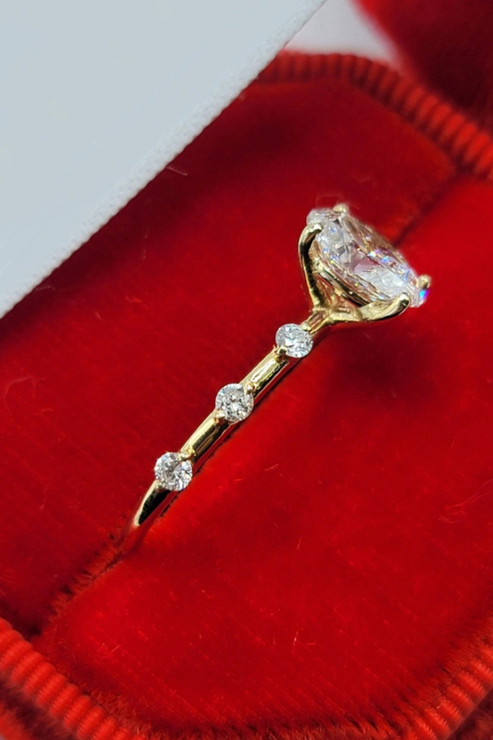 Oval Lab Grown Diamond Dainty Engagement Ring