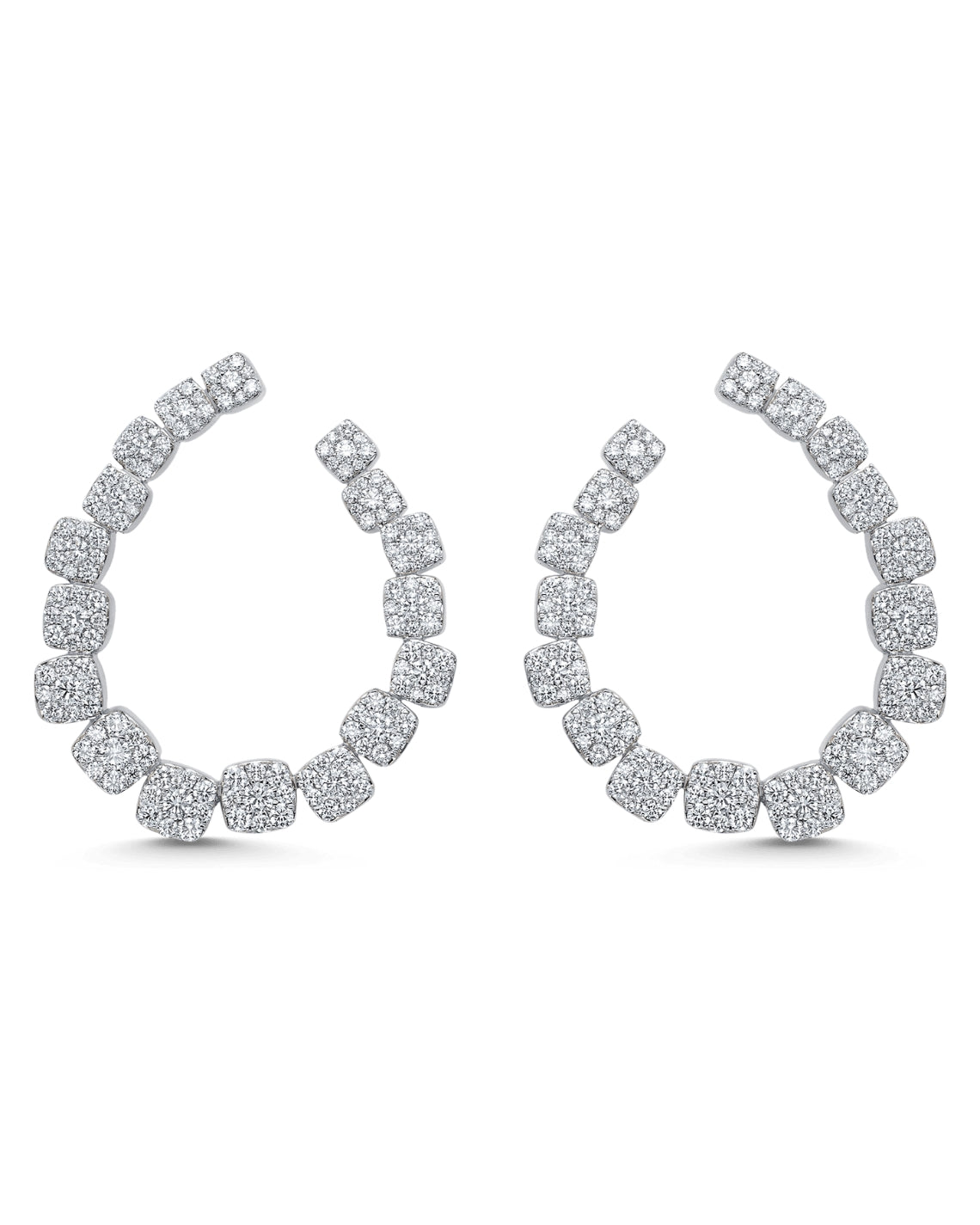 3.81 TCW Round Moissanite Diamond Hoop Earrings - Camila Brown