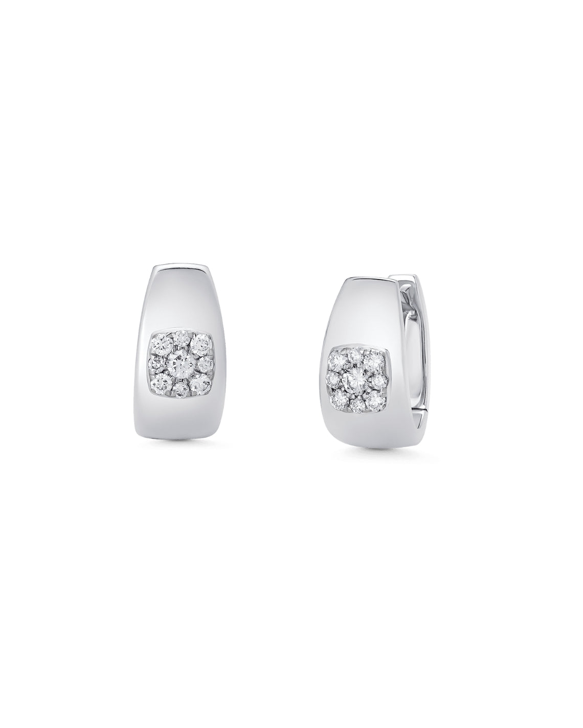0.27 TCW Round Moissanite Diamond Huggie Earrings - Camila Brown