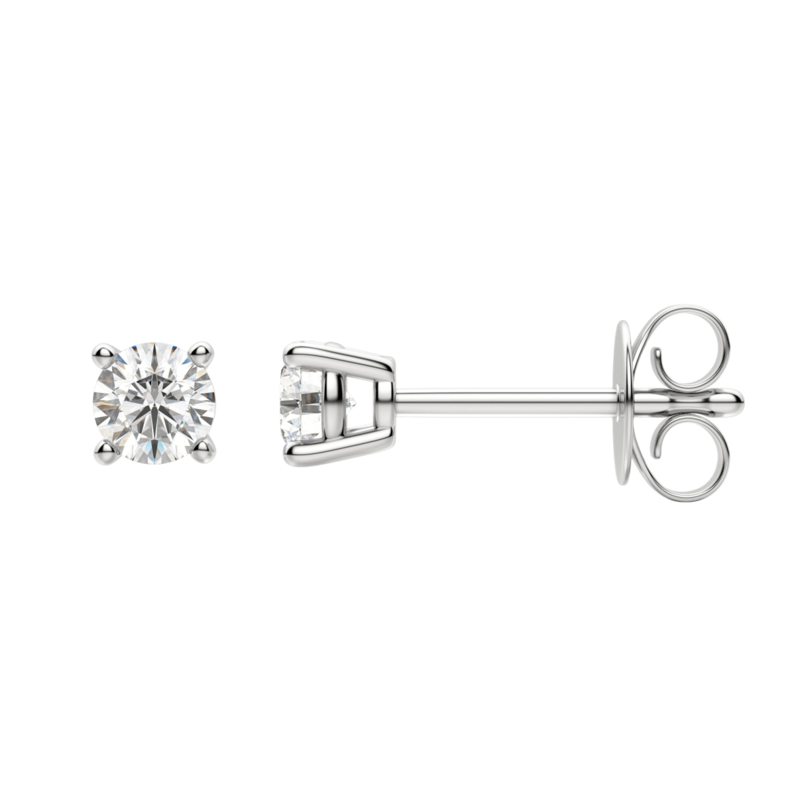 0.50 TCW-1.0 TCW Round Cut Moissanite Solitaire Stud Earrings - Camila Brown